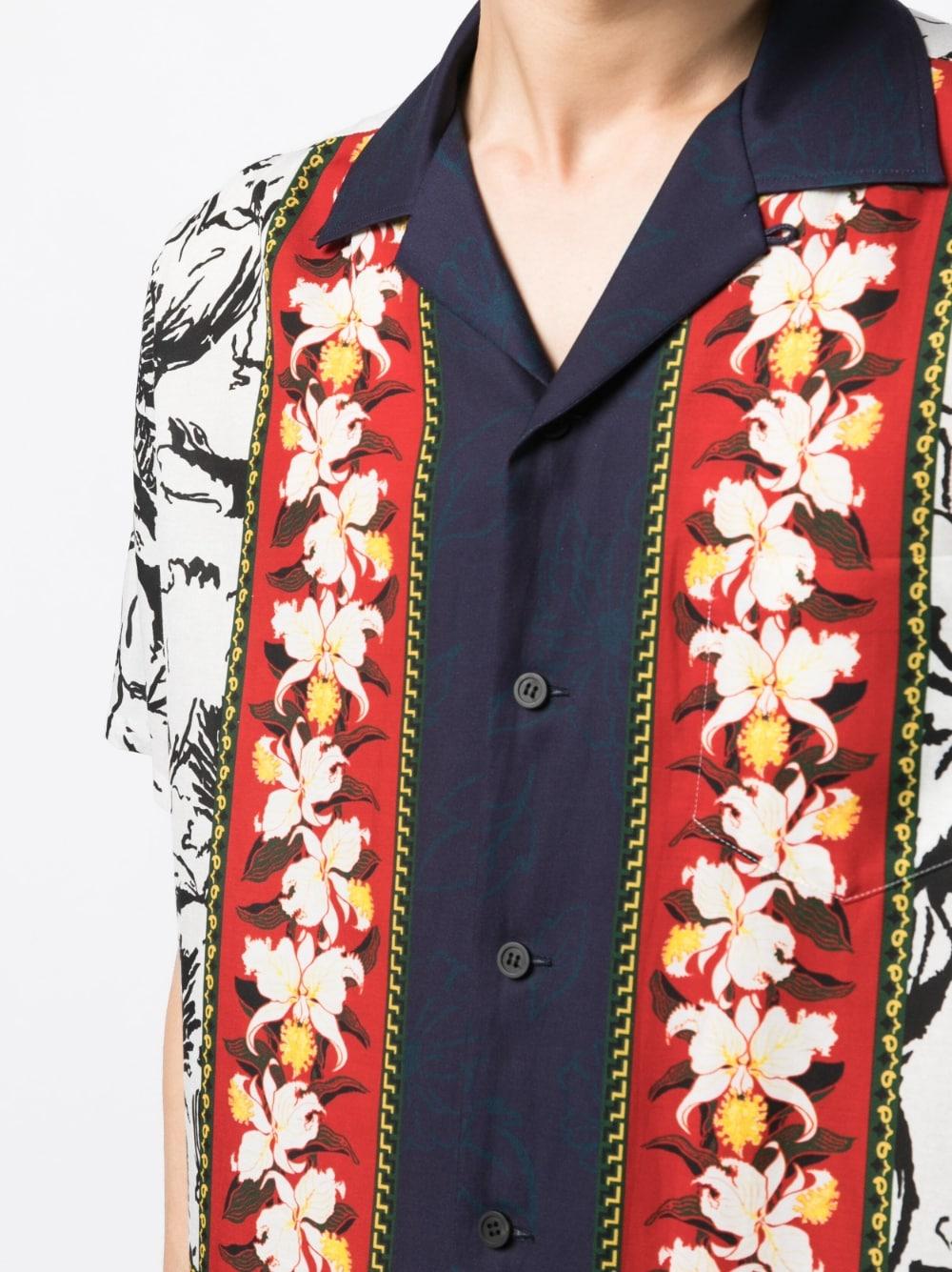 TOGA VIRILIS, Flocked Floral Print Shirt, Men