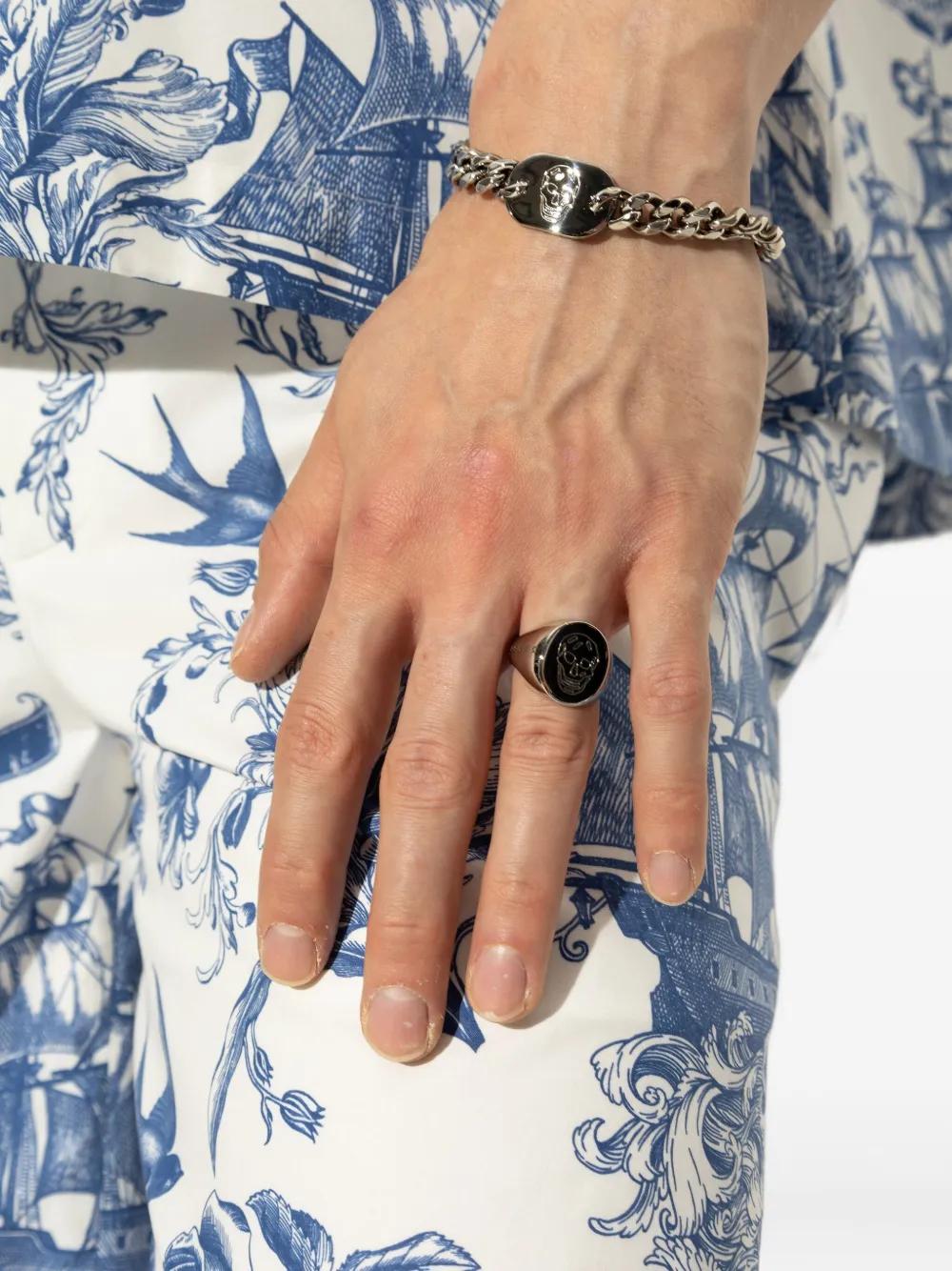 アクセサリーその他 MCQUEEN 'Signet' ring Alexander McQueen Silver Jeweled Signet Ring Alexander McQueen