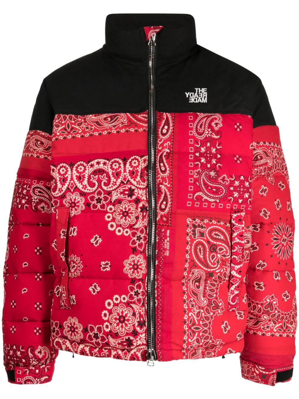 READYMADE Bandana-print Padded Down Jacket in Red for Men | Lyst UK
