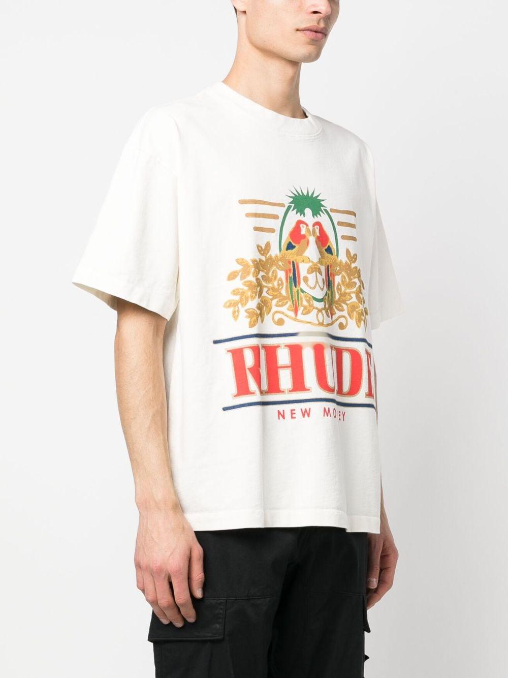 Rhude Parakeet New Money Printed T-shirt In White for Men