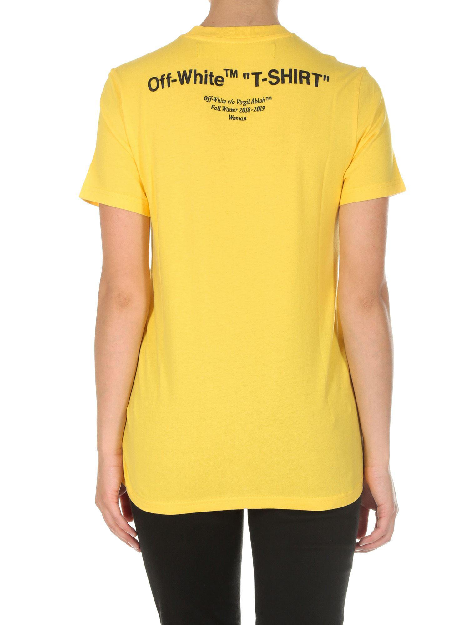 Purchase > off white t shirt yellow