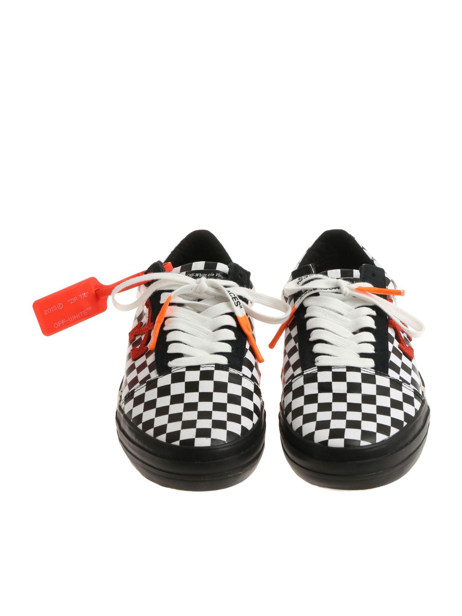 off white vulc low top checkered