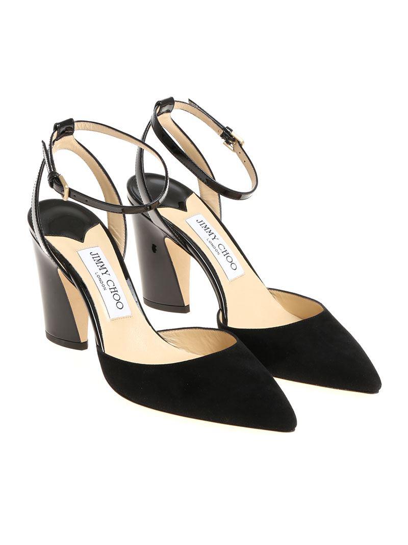 Jimmy Choo Suede Black Micky 85 Shoes Lyst