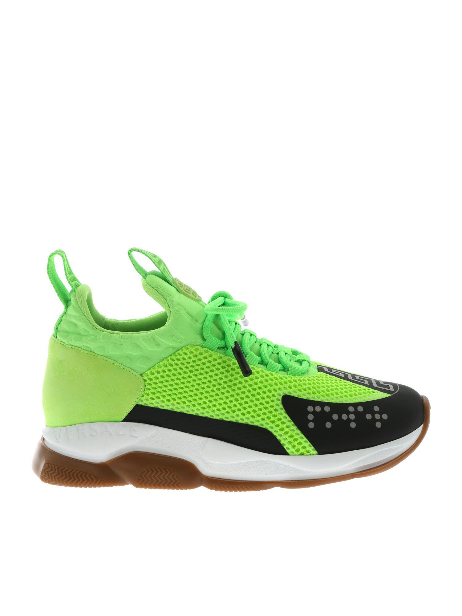 lime green versace sneakers