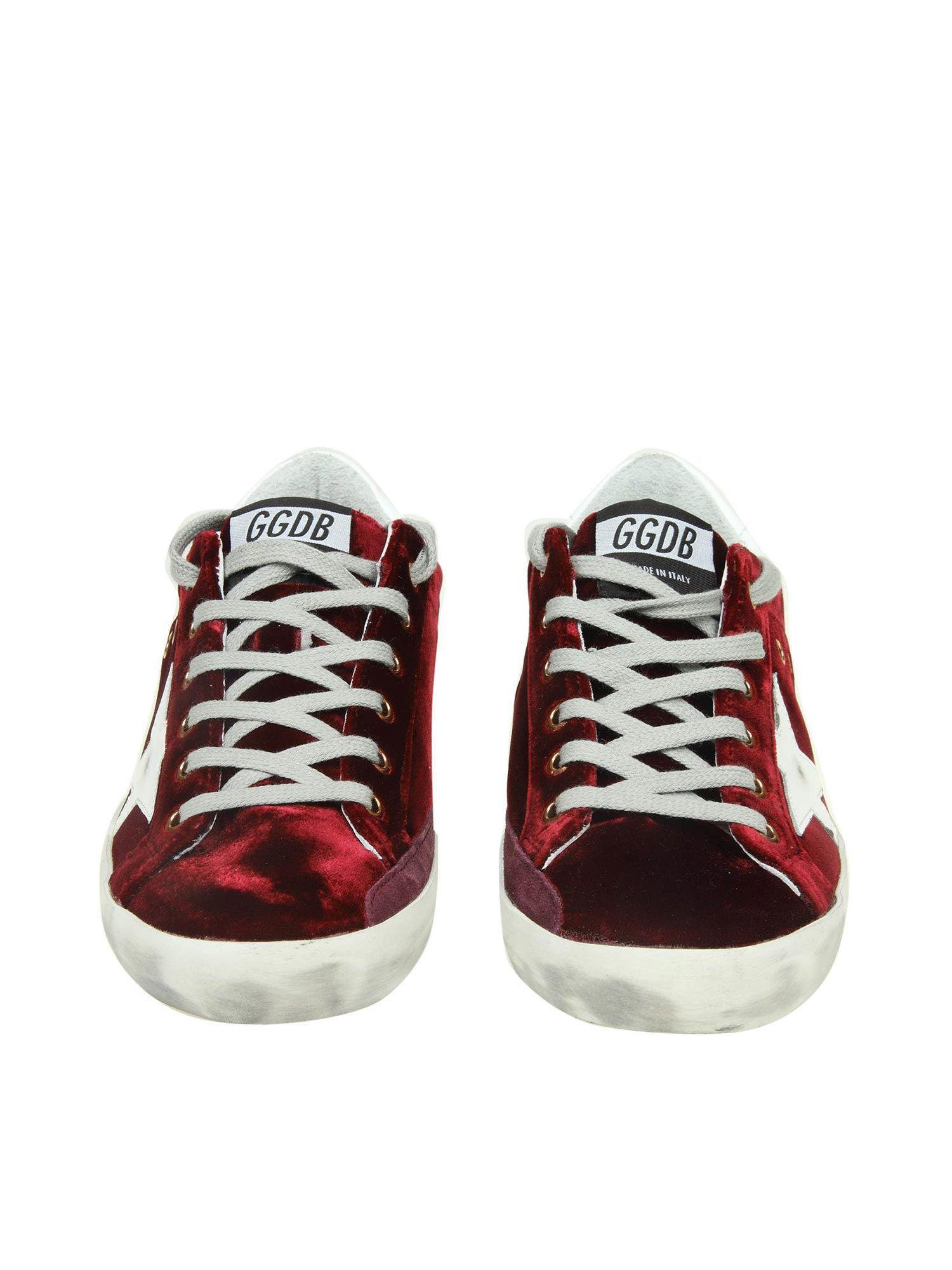 golden goose burgundy velvet
