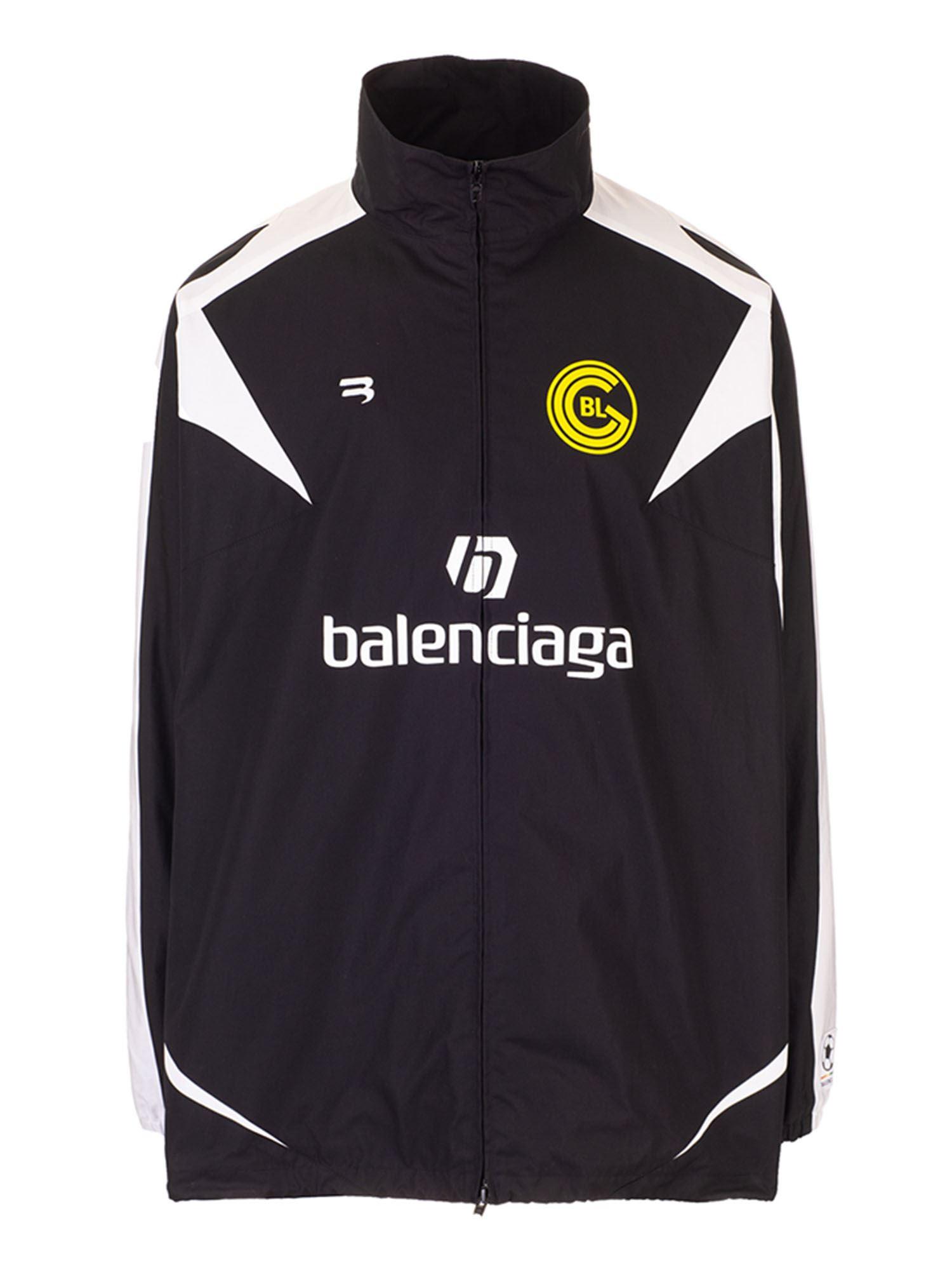 Balenciaga Cotton Soccer Zip-up Tracksuit in Black for Men - Lyst
