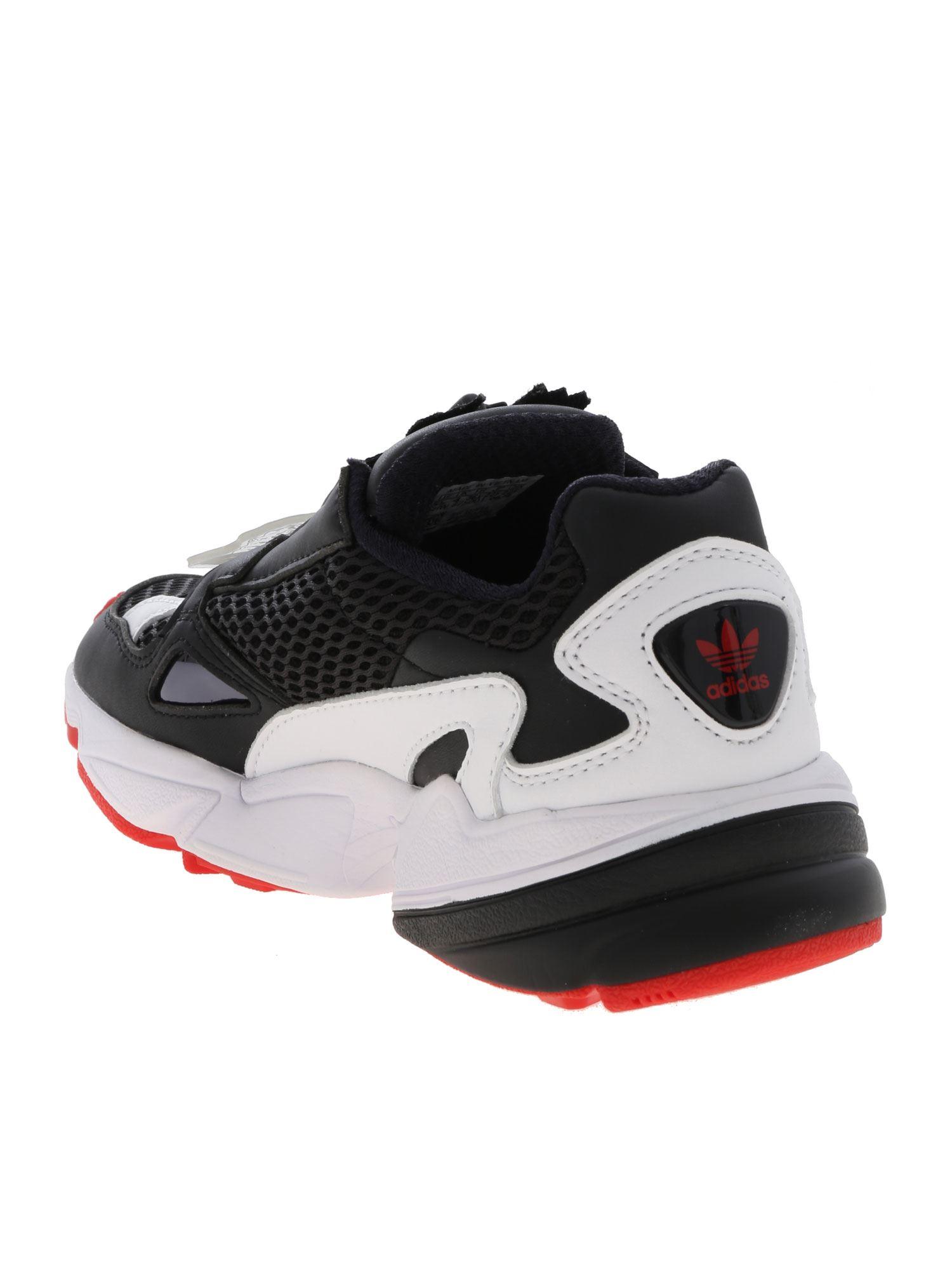 adidas originals x fiorucci falcon in black and red