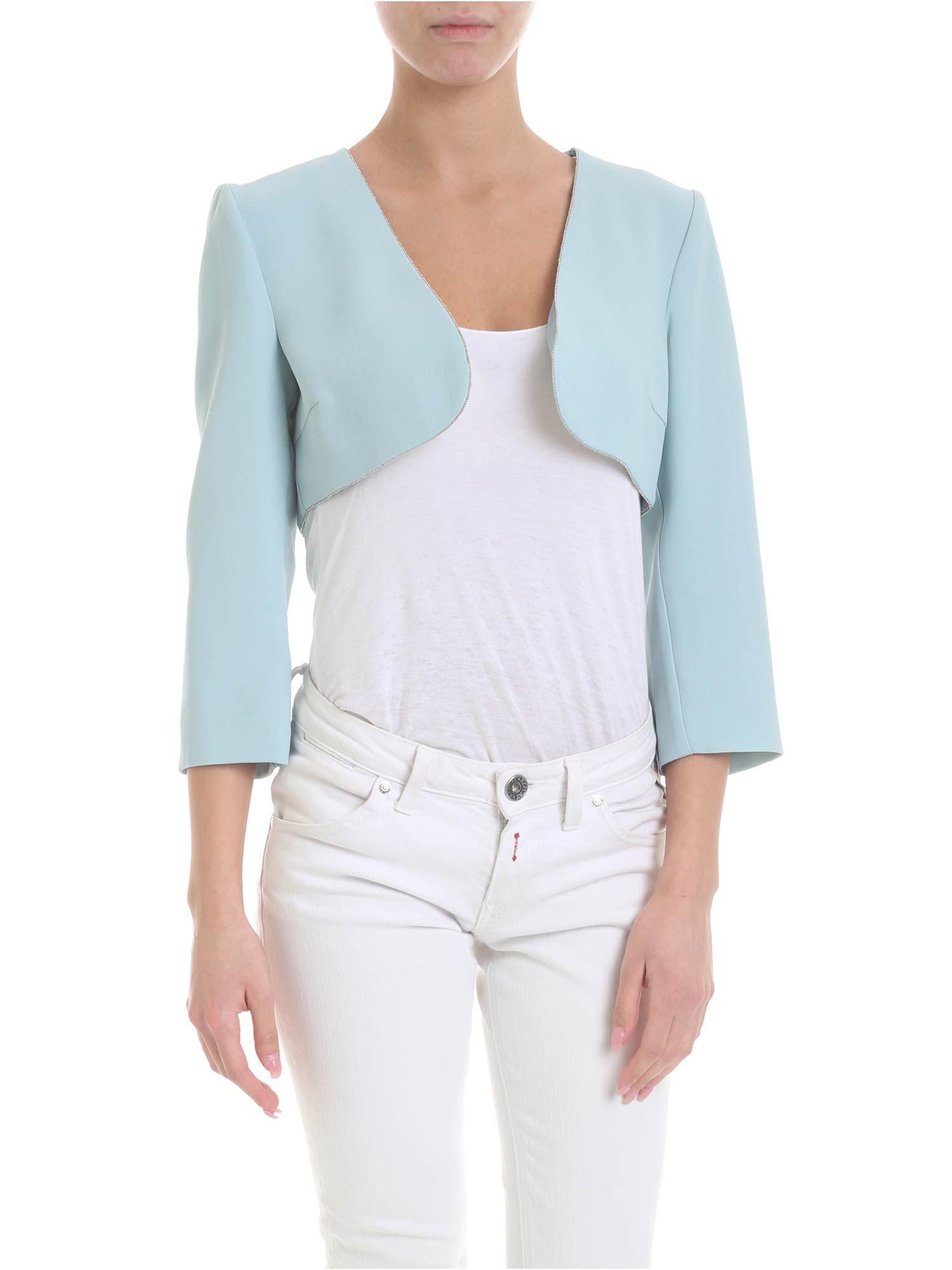 light blue bolero jacket