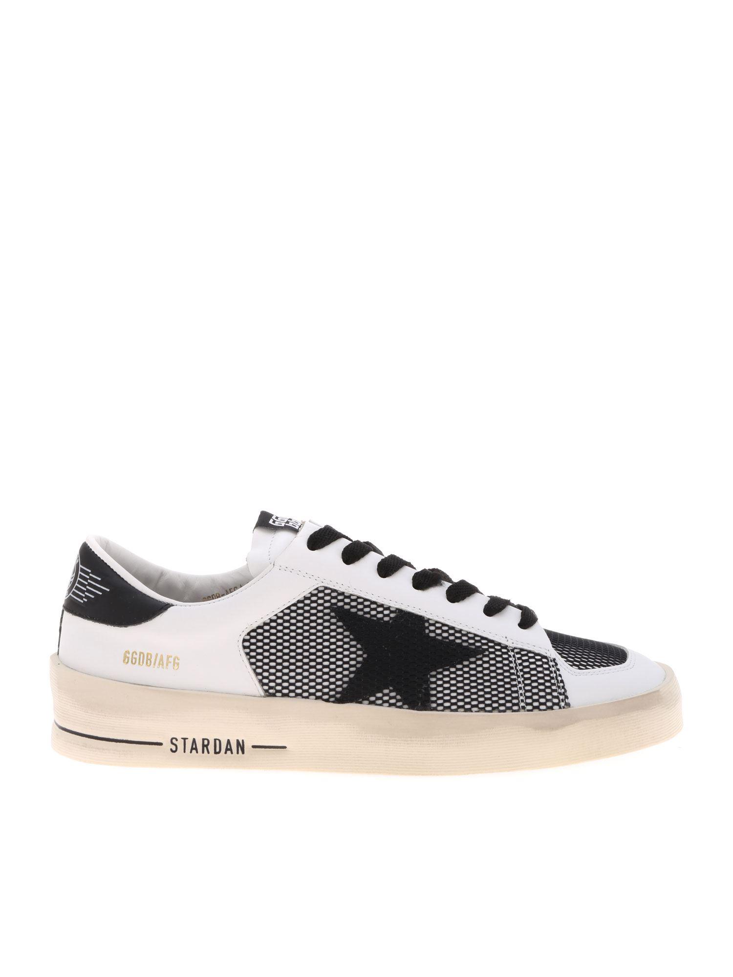 Golden Goose Deluxe Brand Leather Stardan Sneakers In Black And White ...
