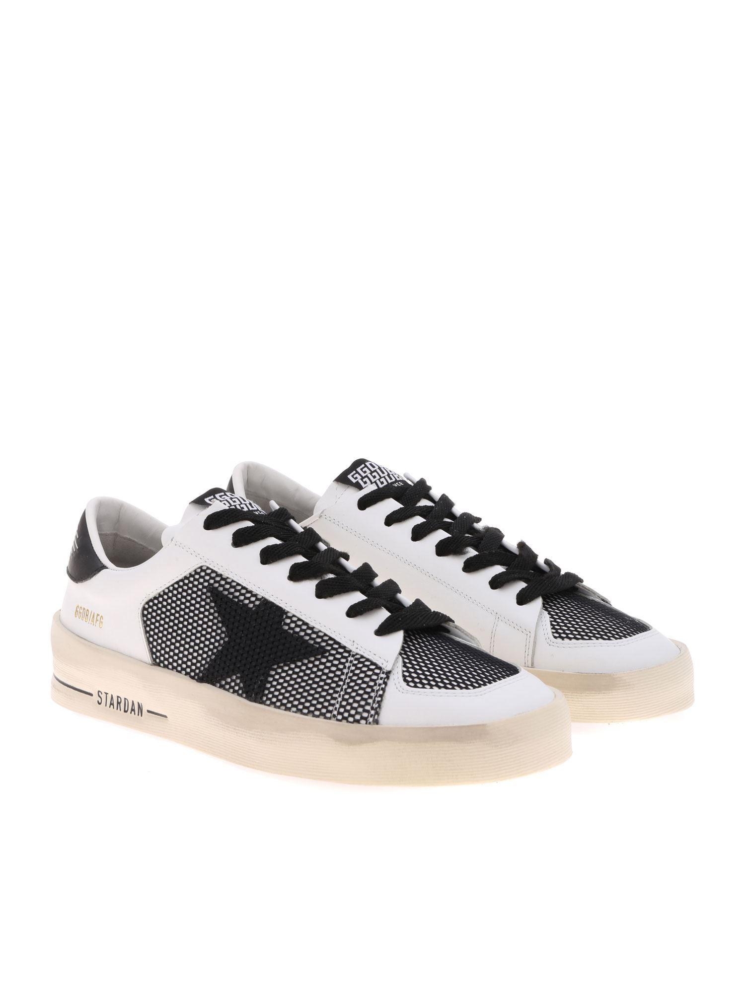 Golden Goose Deluxe Brand Leather Stardan Sneakers In Black And White ...