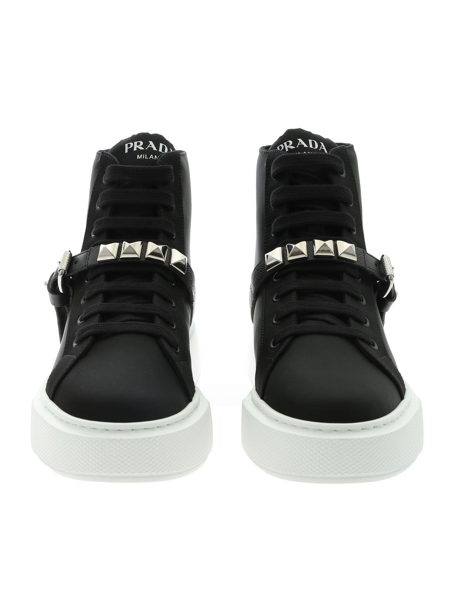 prada studded strap sneakers