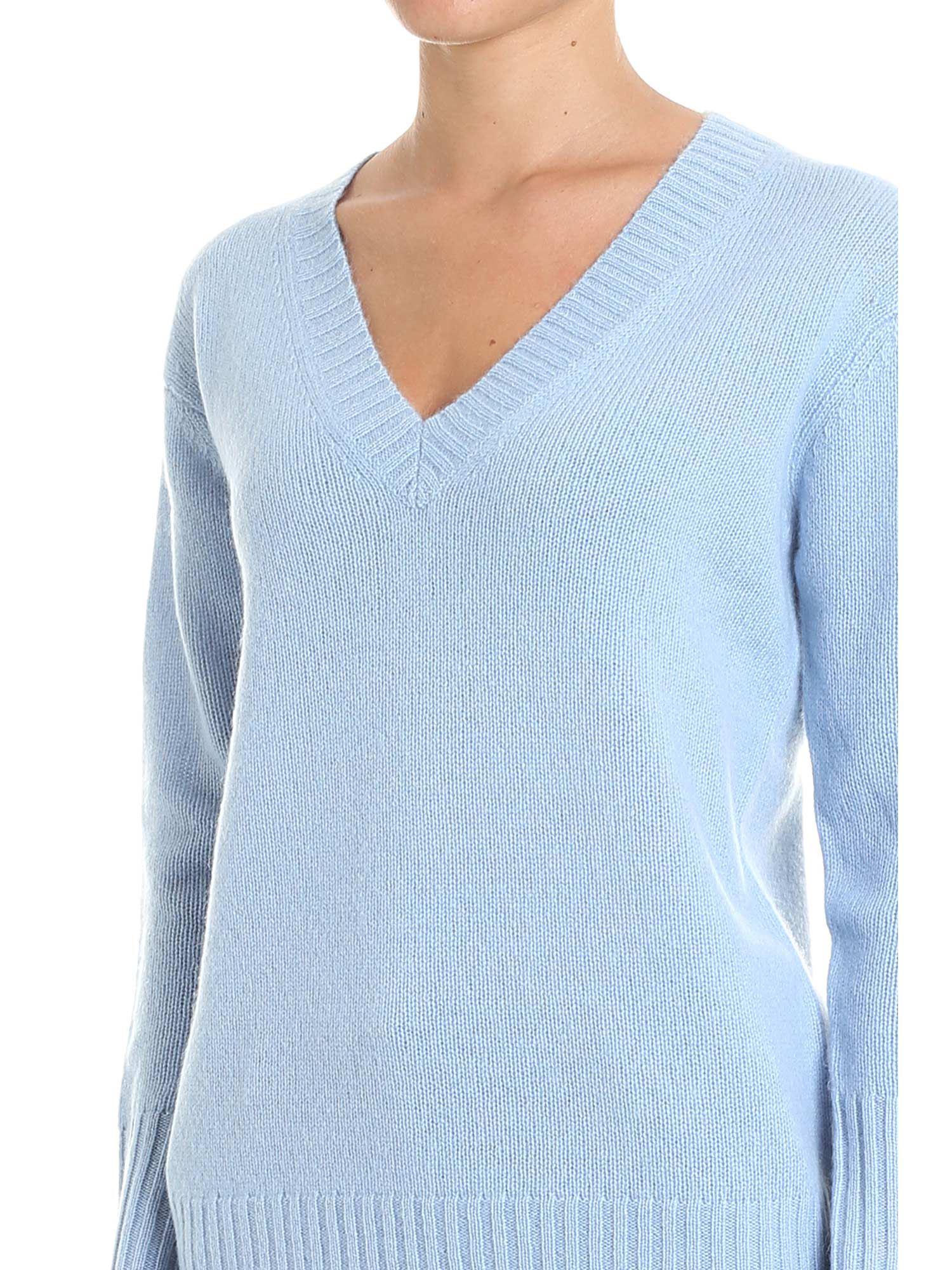 Buy > pale blue cashmere cardigan > in stock
