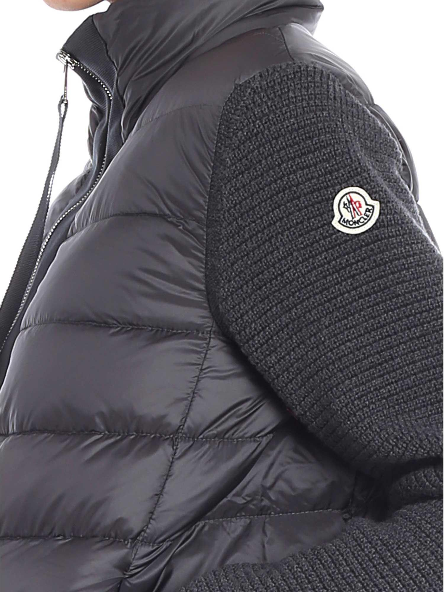 moncler quilted down cardigan