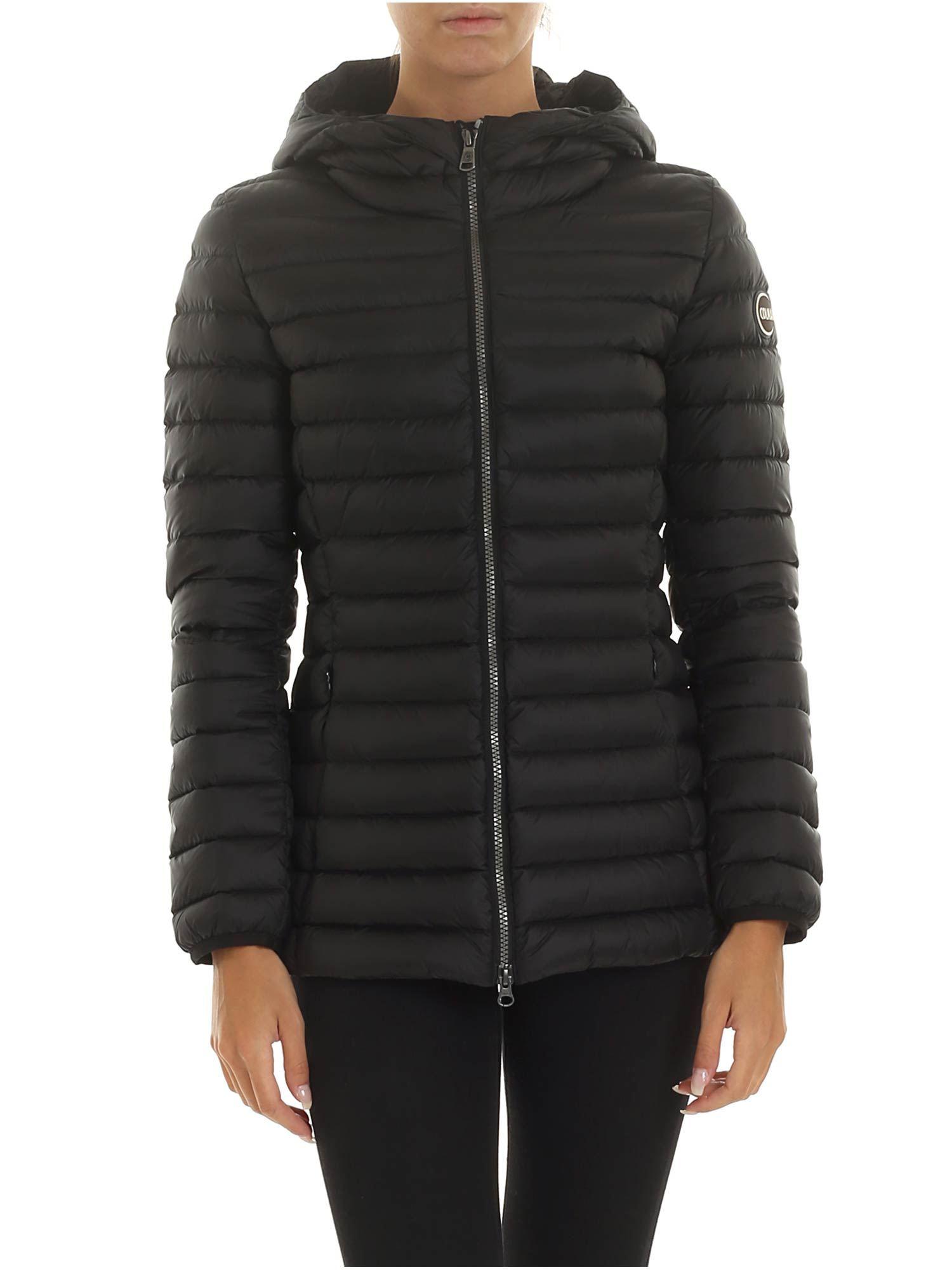 Colmar Synthetic Place Long Crop Down Jacket In Black - Lyst