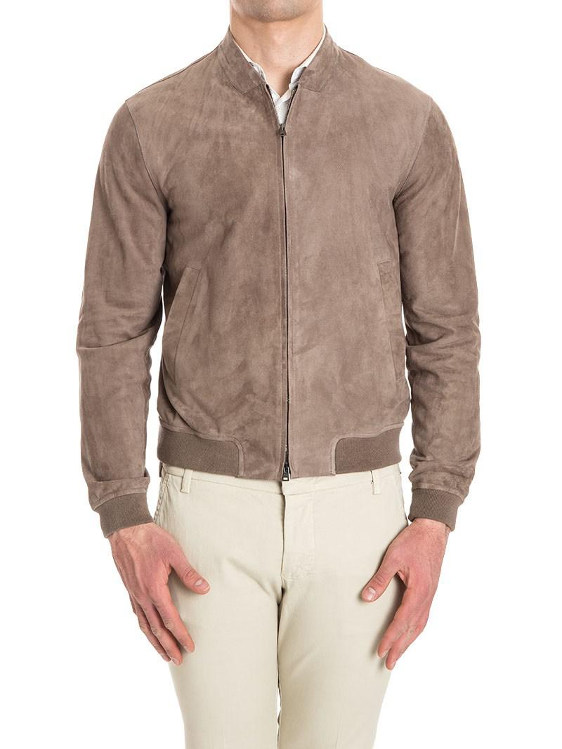 Herno Suede Jacket in Brown for Men - Lyst