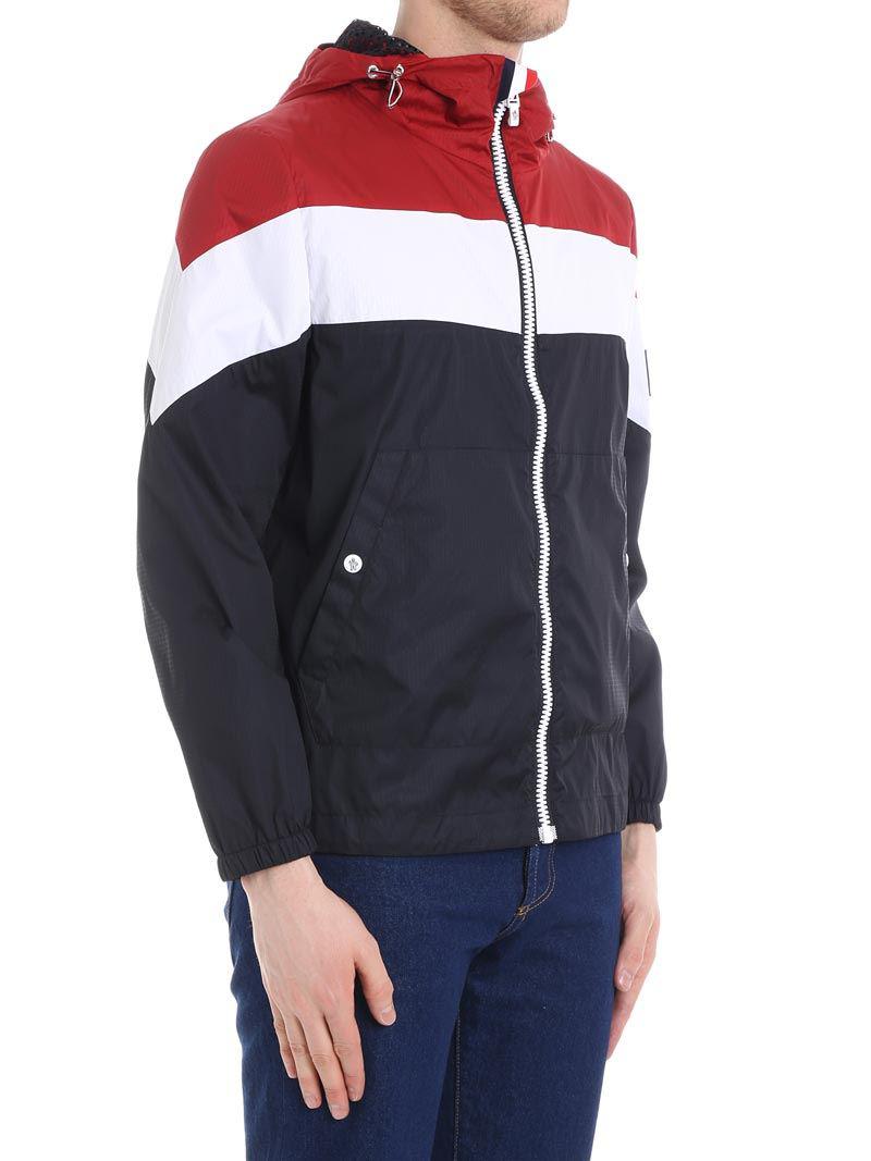 moncler red and blue jacket