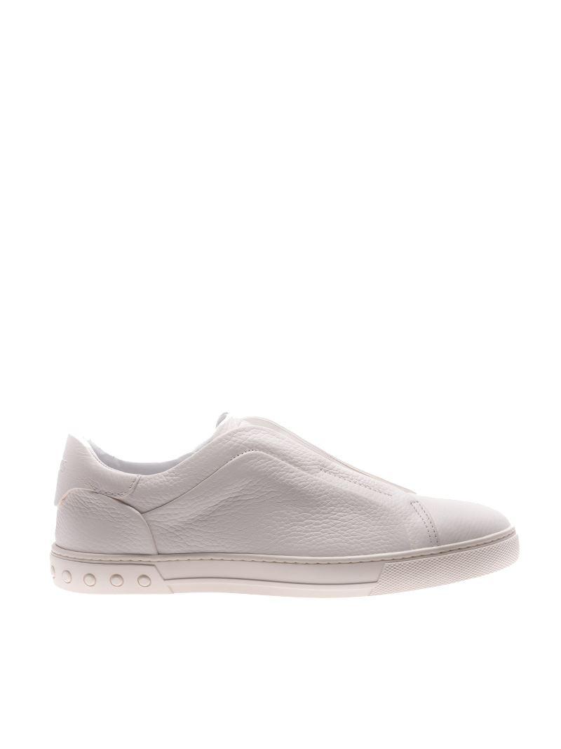 Tod's Leather White Sneakers Without Laces for Men - Lyst