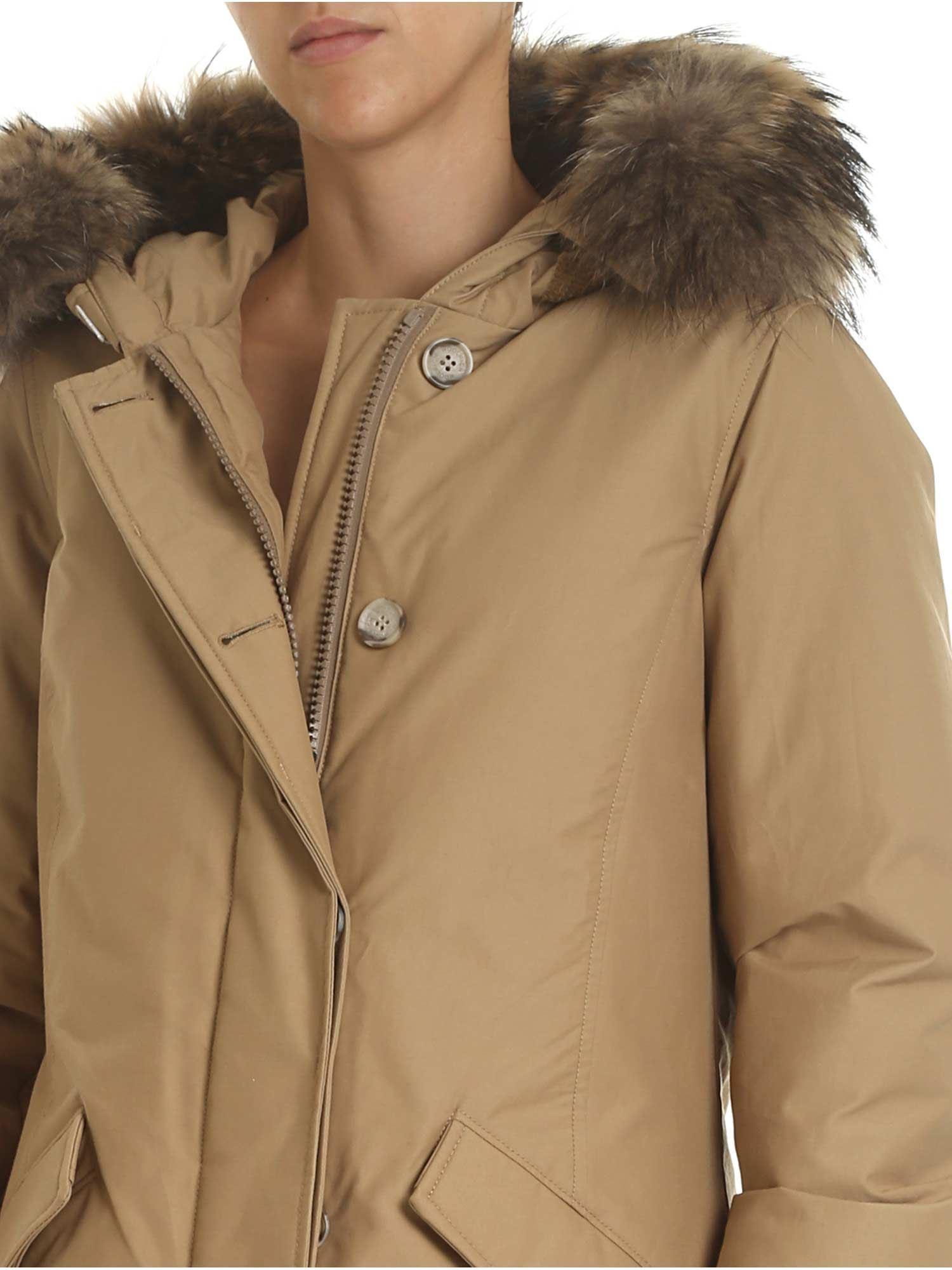 Woolrich Cotton Arctic Parka In Khaki Color in Natural - Lyst