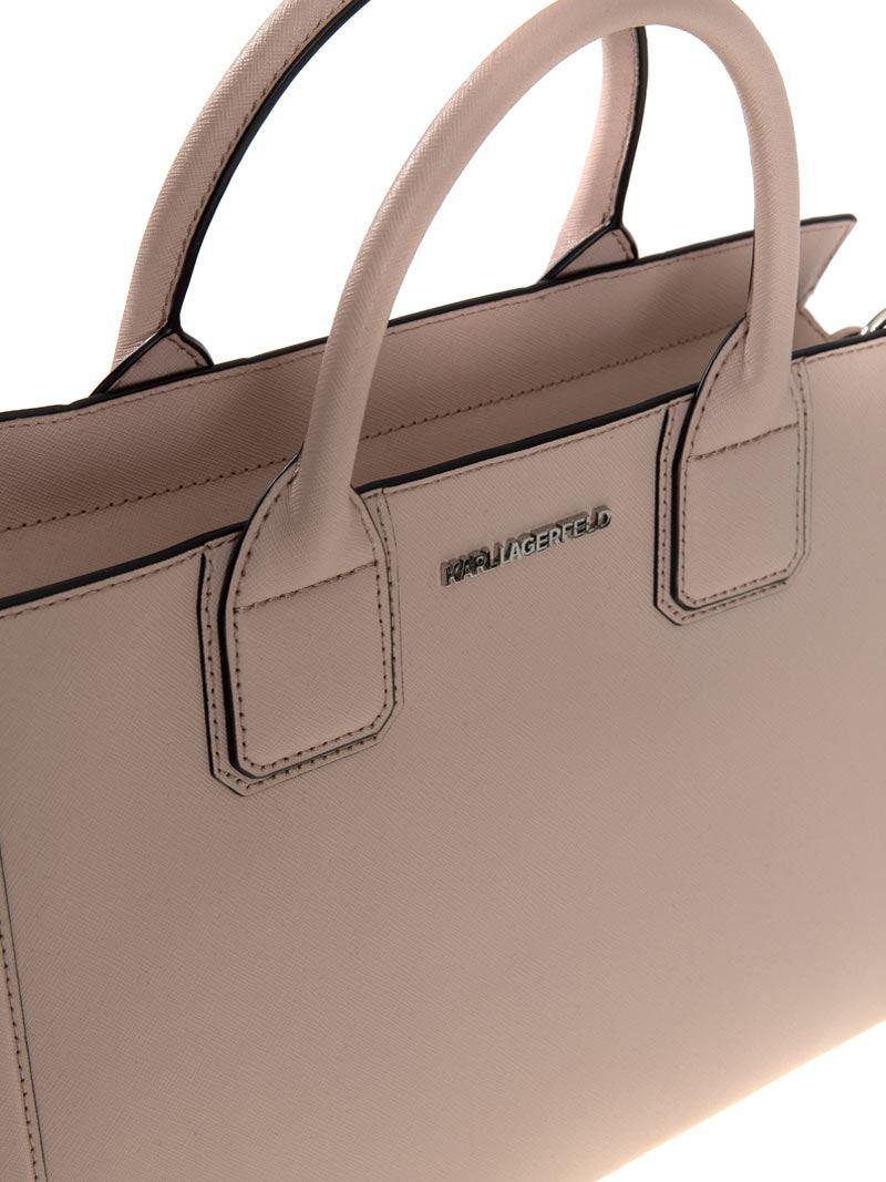 Karl Lagerfeld Saffiano Leather Effect Bag - Lyst