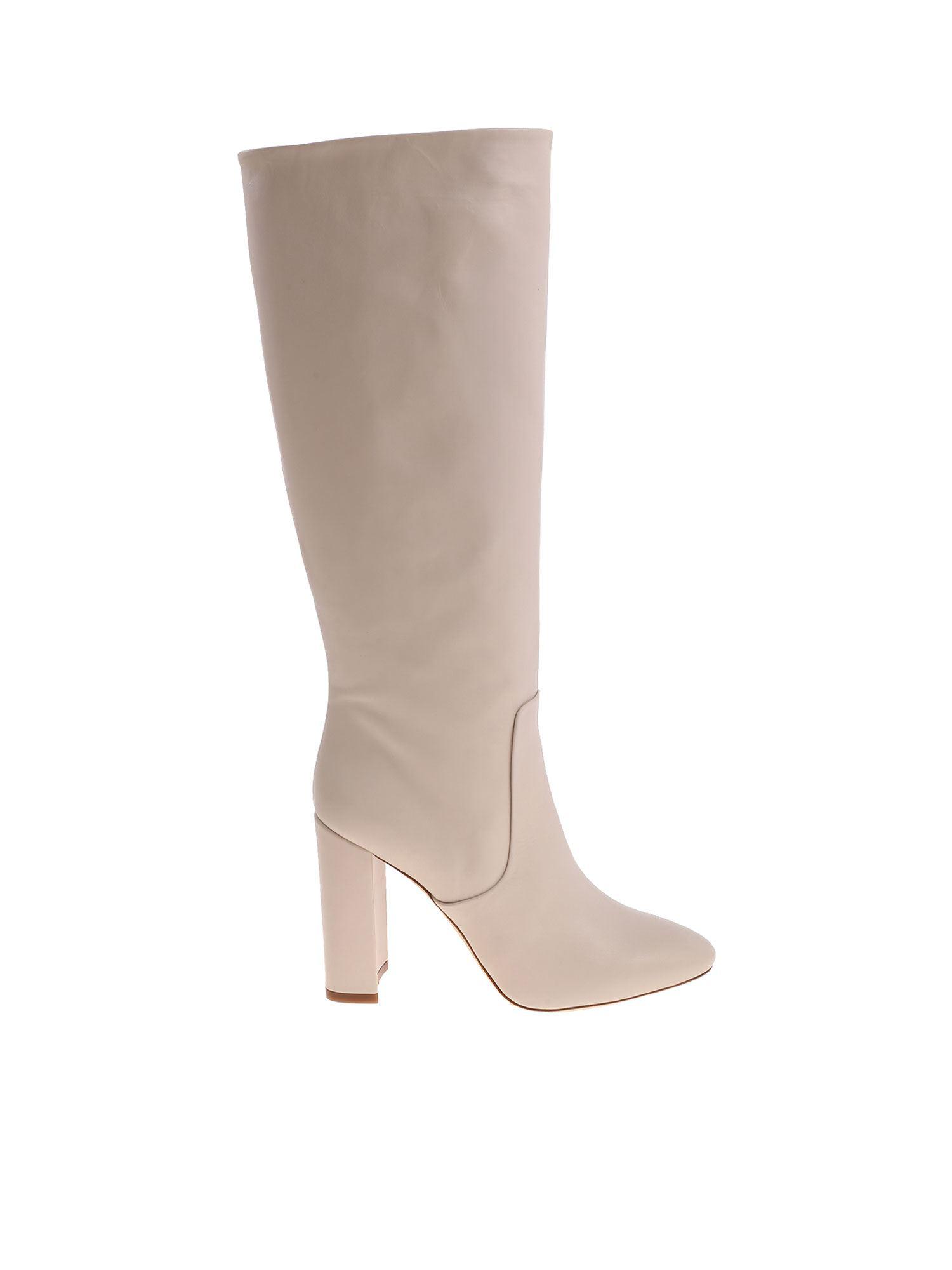 cream colored boots