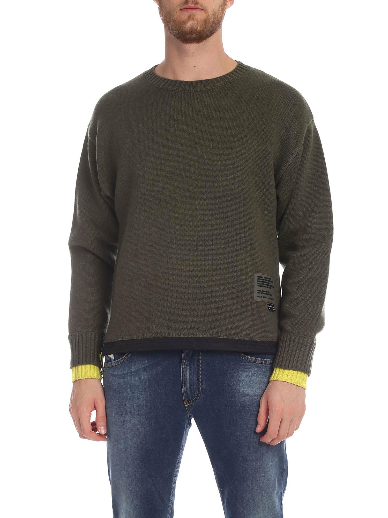 DIESEL Wool K Pilot Pullover In Army Green Color for Men - Lyst