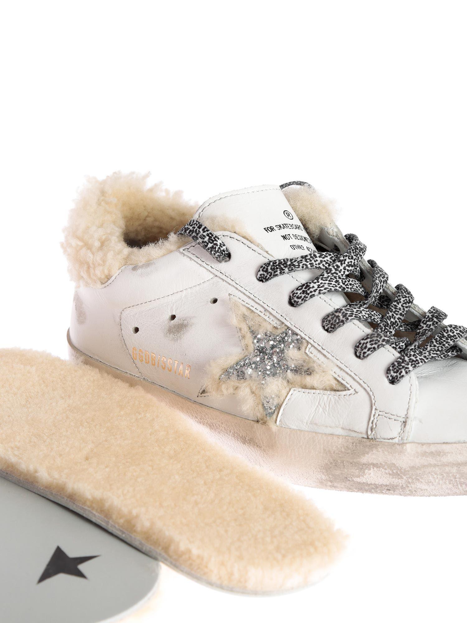 superstar sabot sneakers with shearling insert