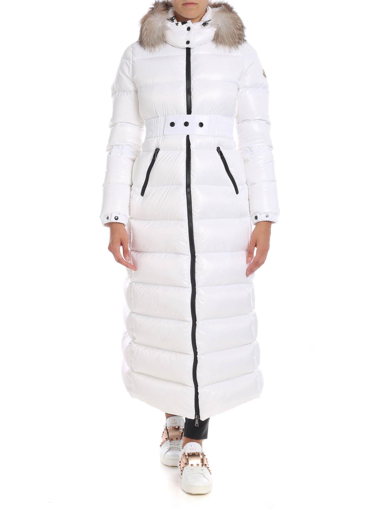 Moncler Synthetic Hudson Long Down Jacket In White - Lyst