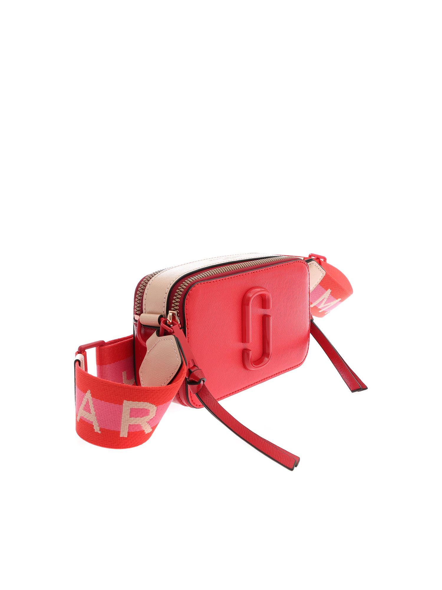 Marc Jacobs Leather Snapshot Small Shoulder Bag In Red Lyst