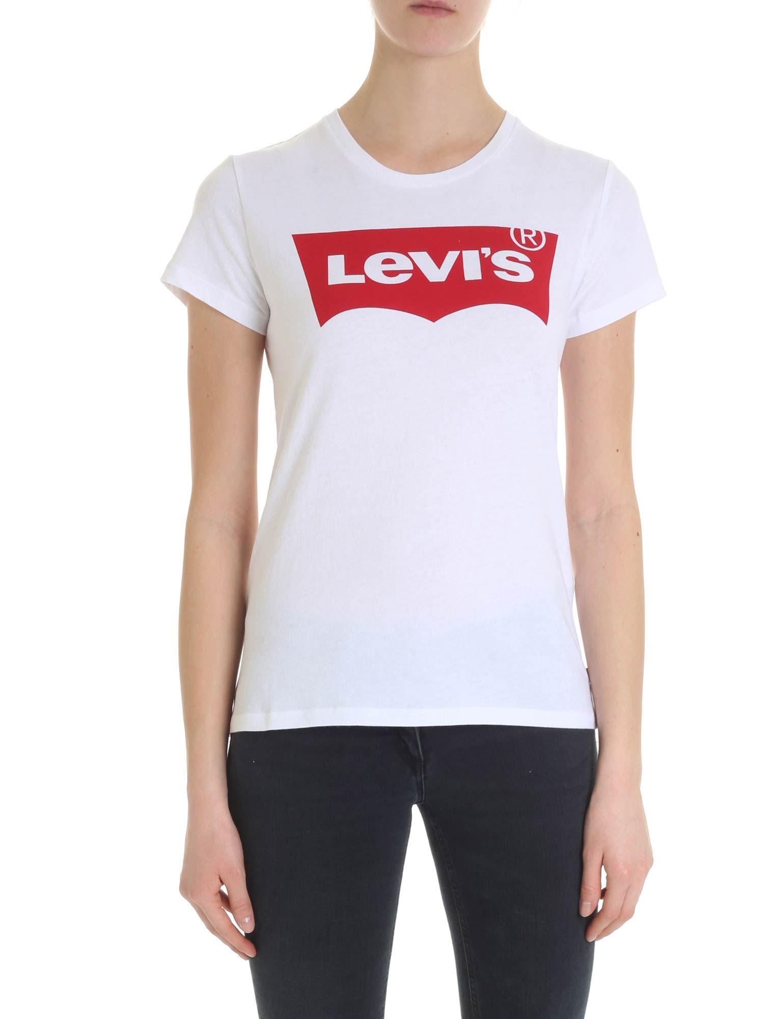 levi's red and white shirt