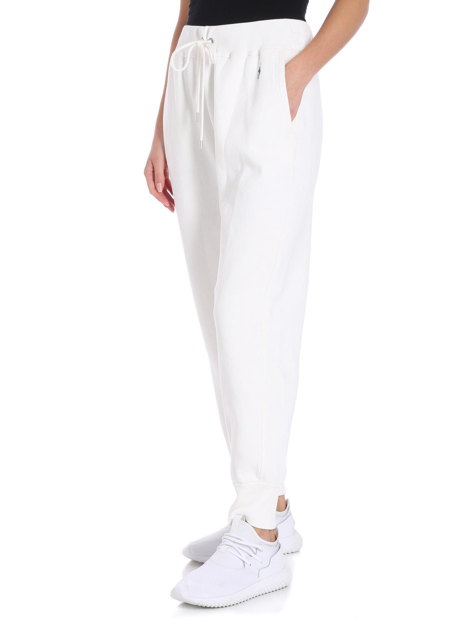 white ralph lauren sweatpants