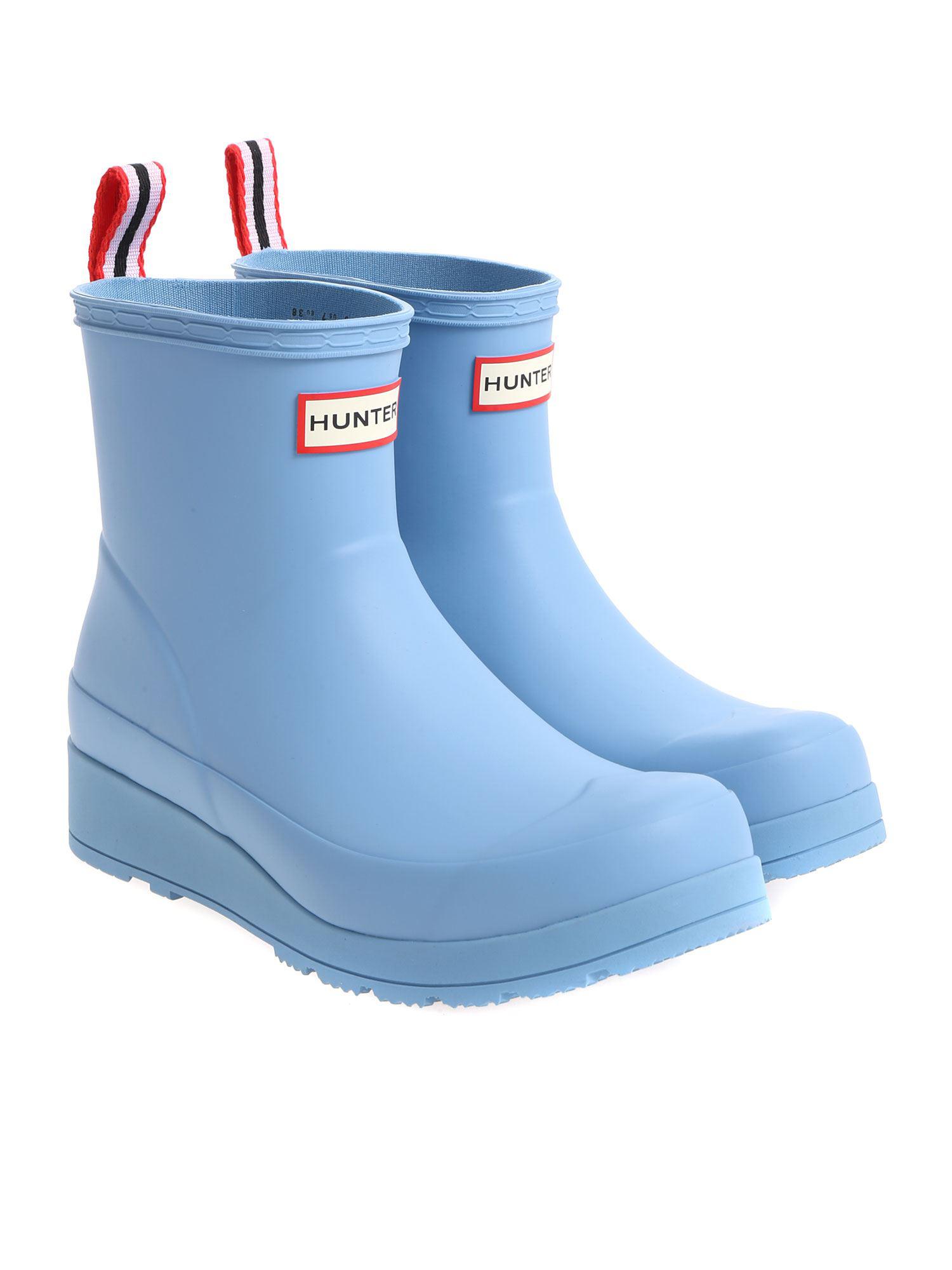 light blue hunter boots