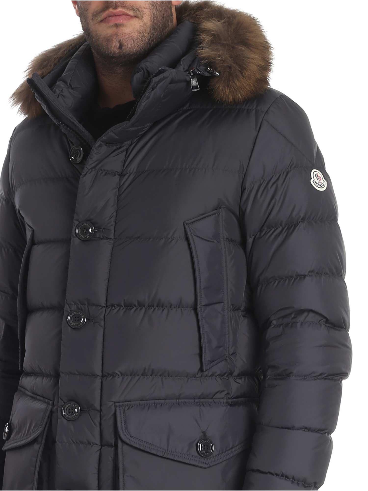 Moncler Synthetic Grey "cluny" Down Jacket in Gray for Men - Lyst