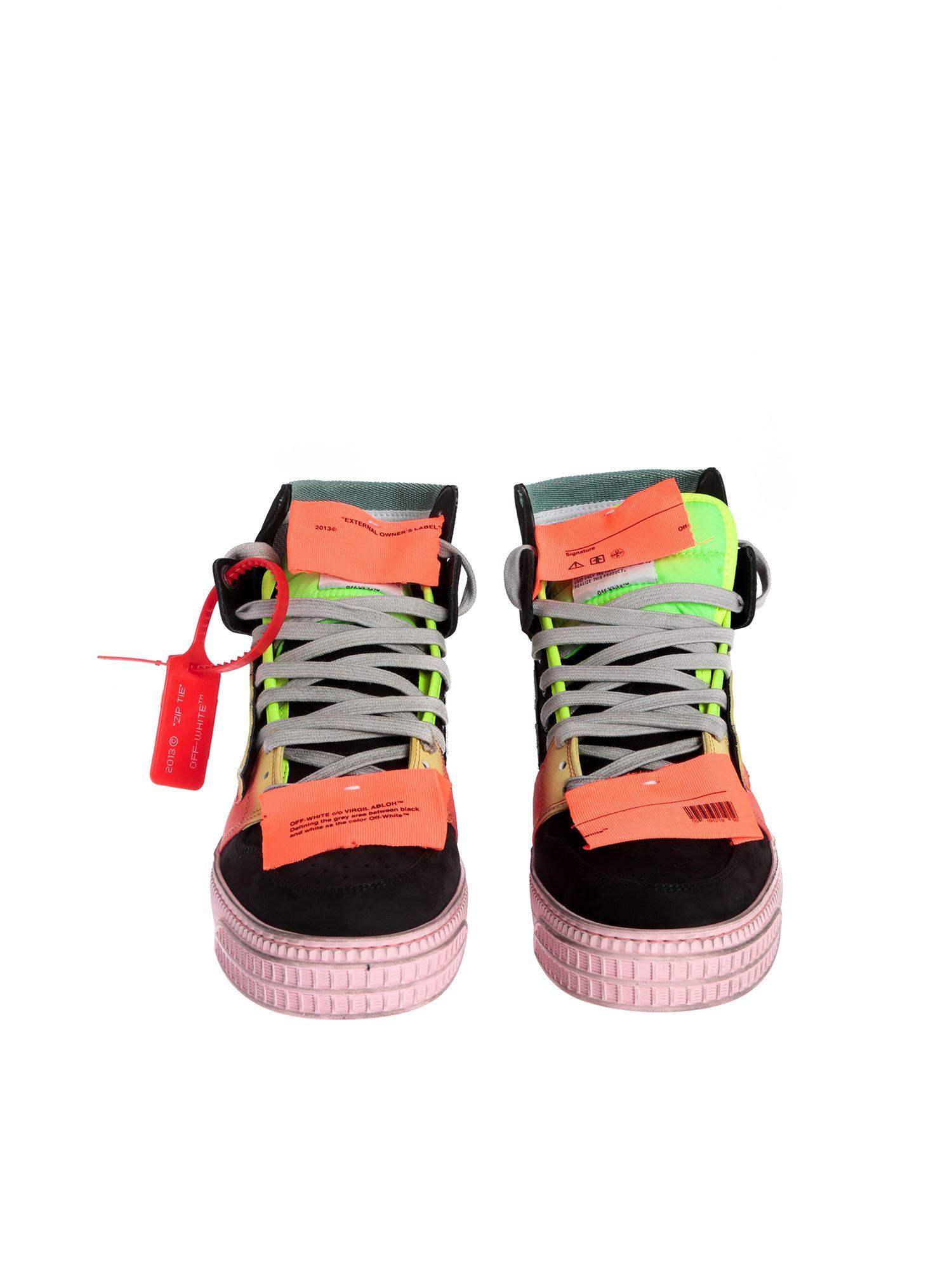 off white multicolor shoes