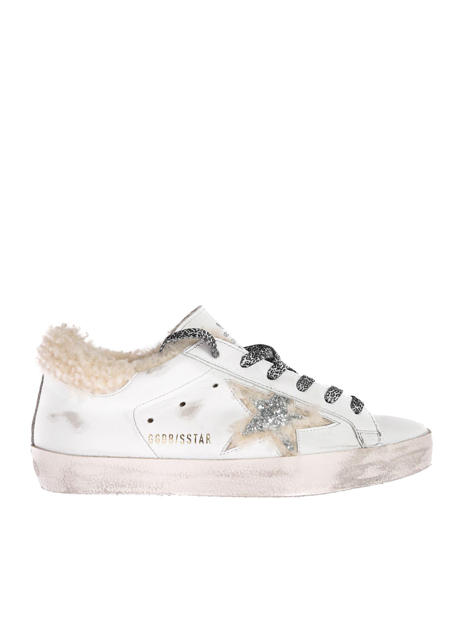 superstar sabot sneakers with shearling insert