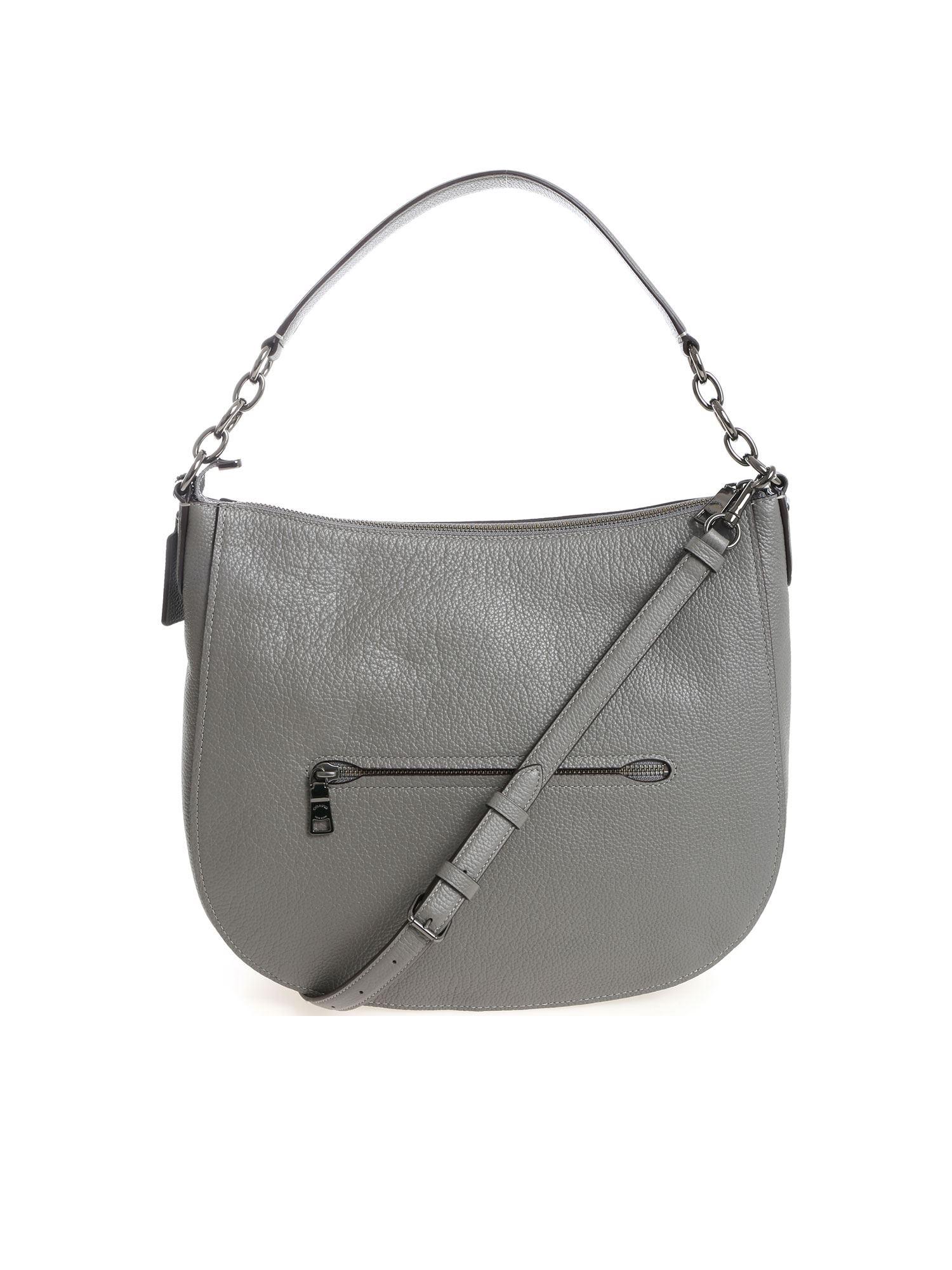 COACH Leather &quot;chelsea 32&quot; Grey Shoulder Bag in Gray - Lyst