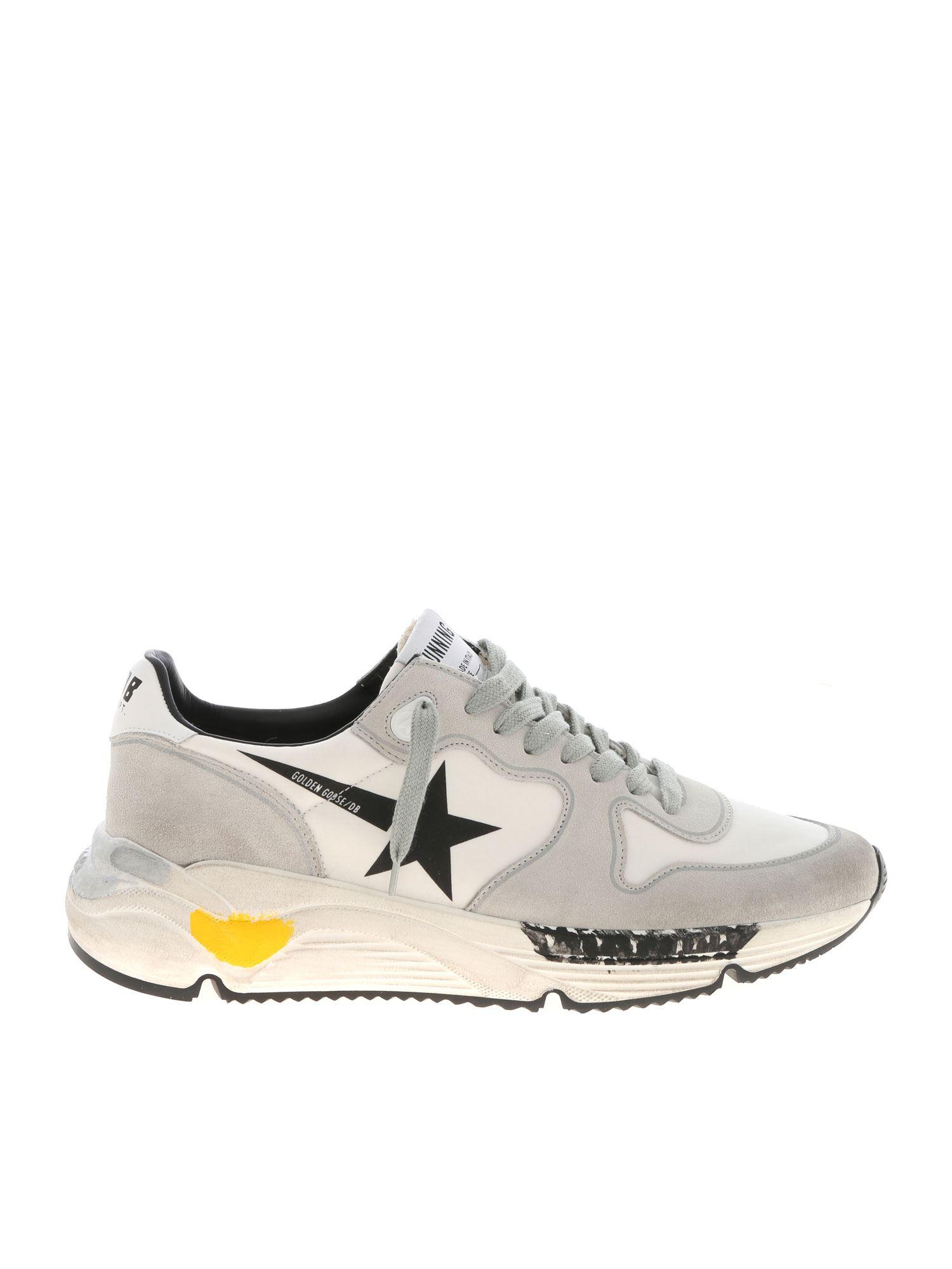 Golden Goose Deluxe Brand Leather Running Sole Sneakers in White Black ...
