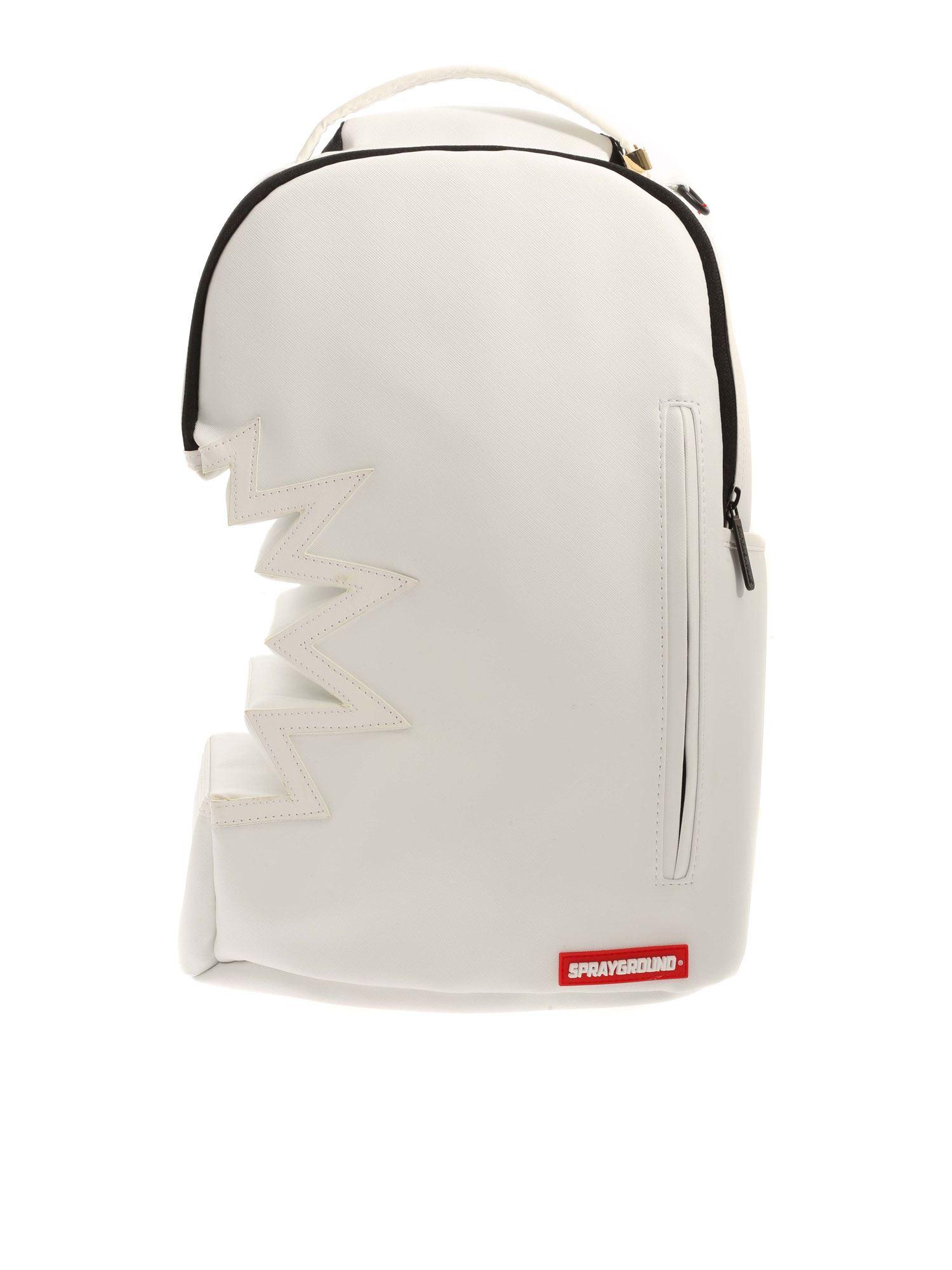 Sprayground Synthetic Shark Bite Limited Edition Backpack in White for Men - Lyst