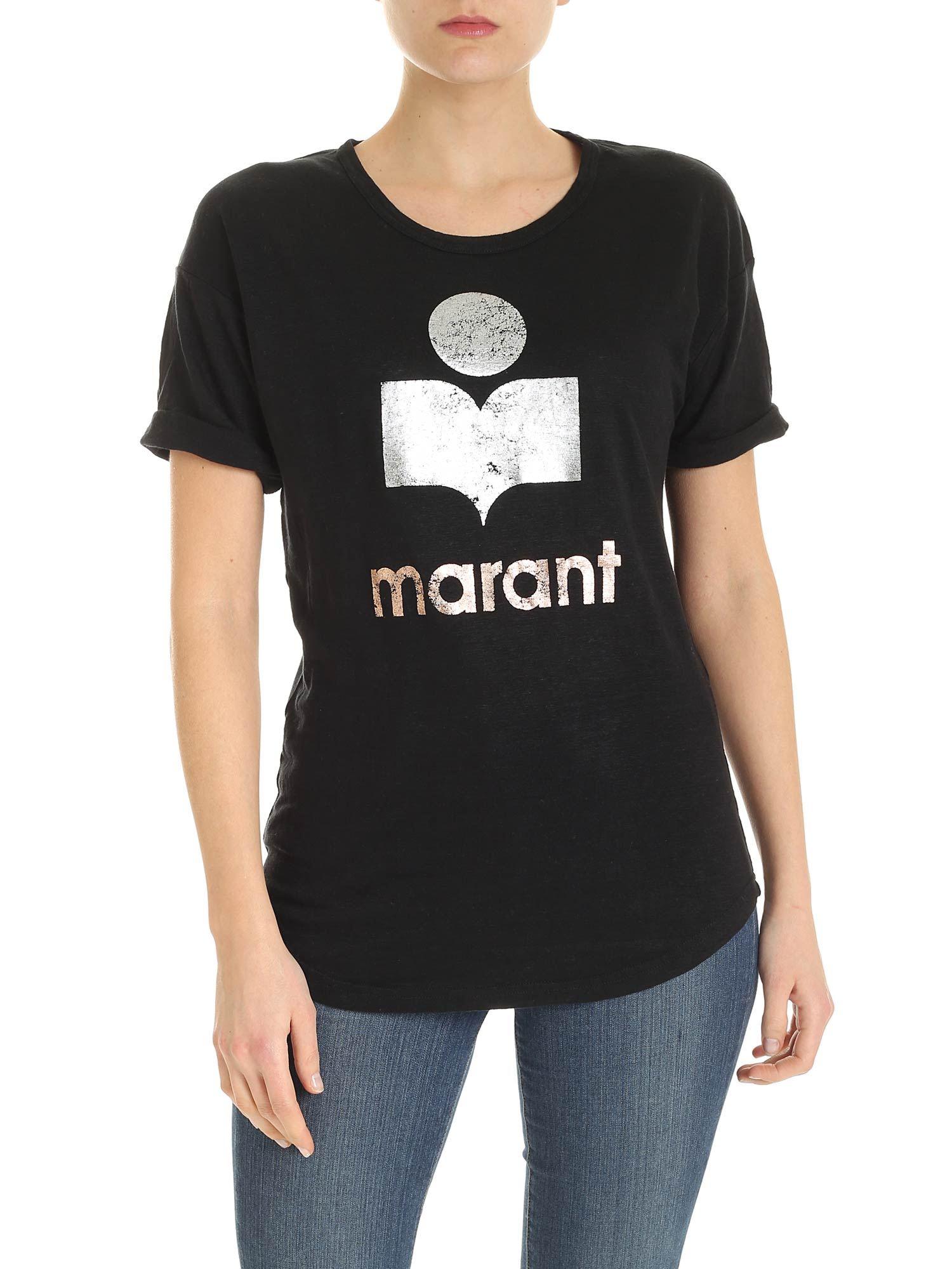 Étoile Isabel Marant Koldi Logo T Shirt in Black - Save 51% - Lyst