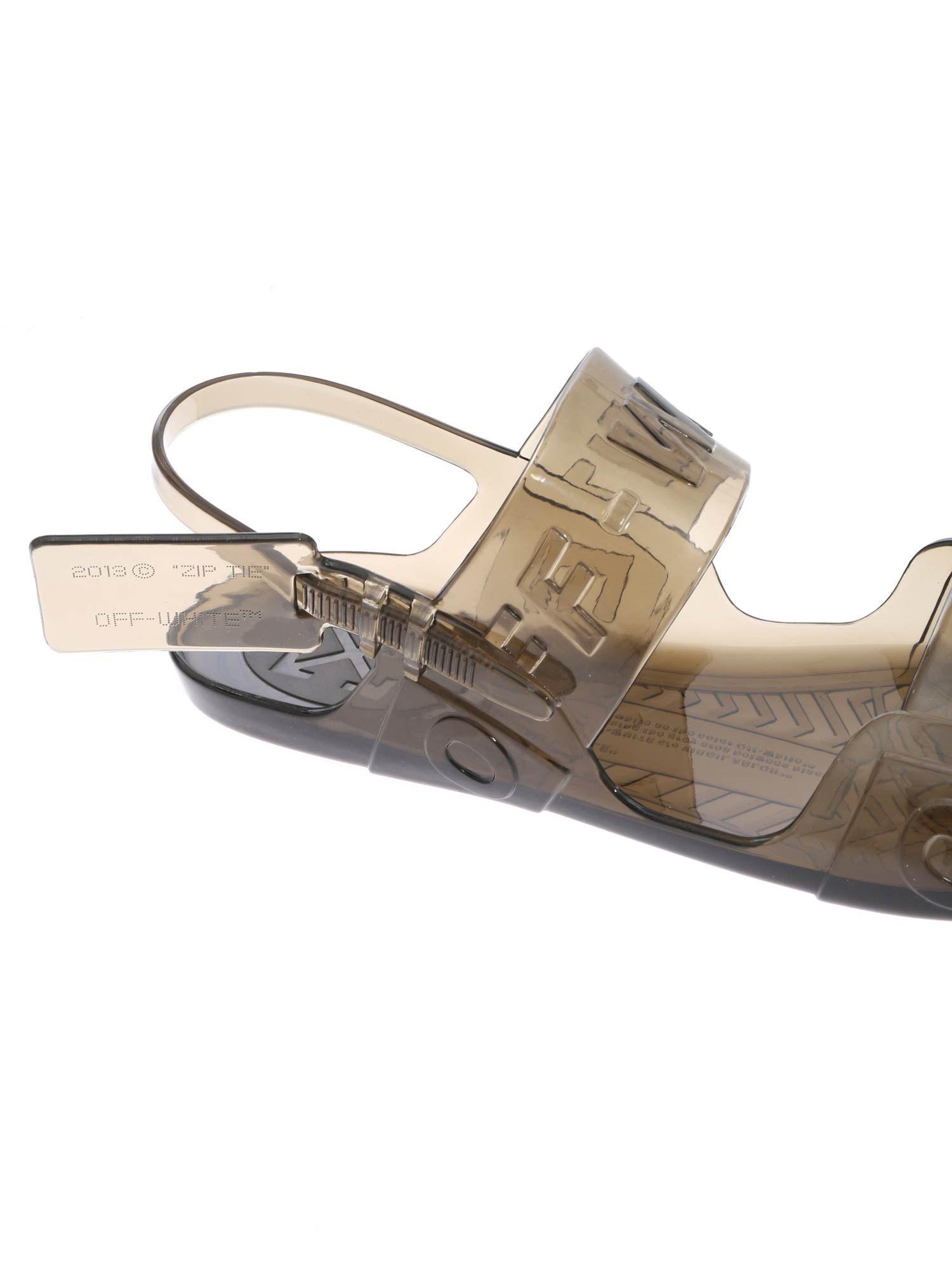 off white clear sandals