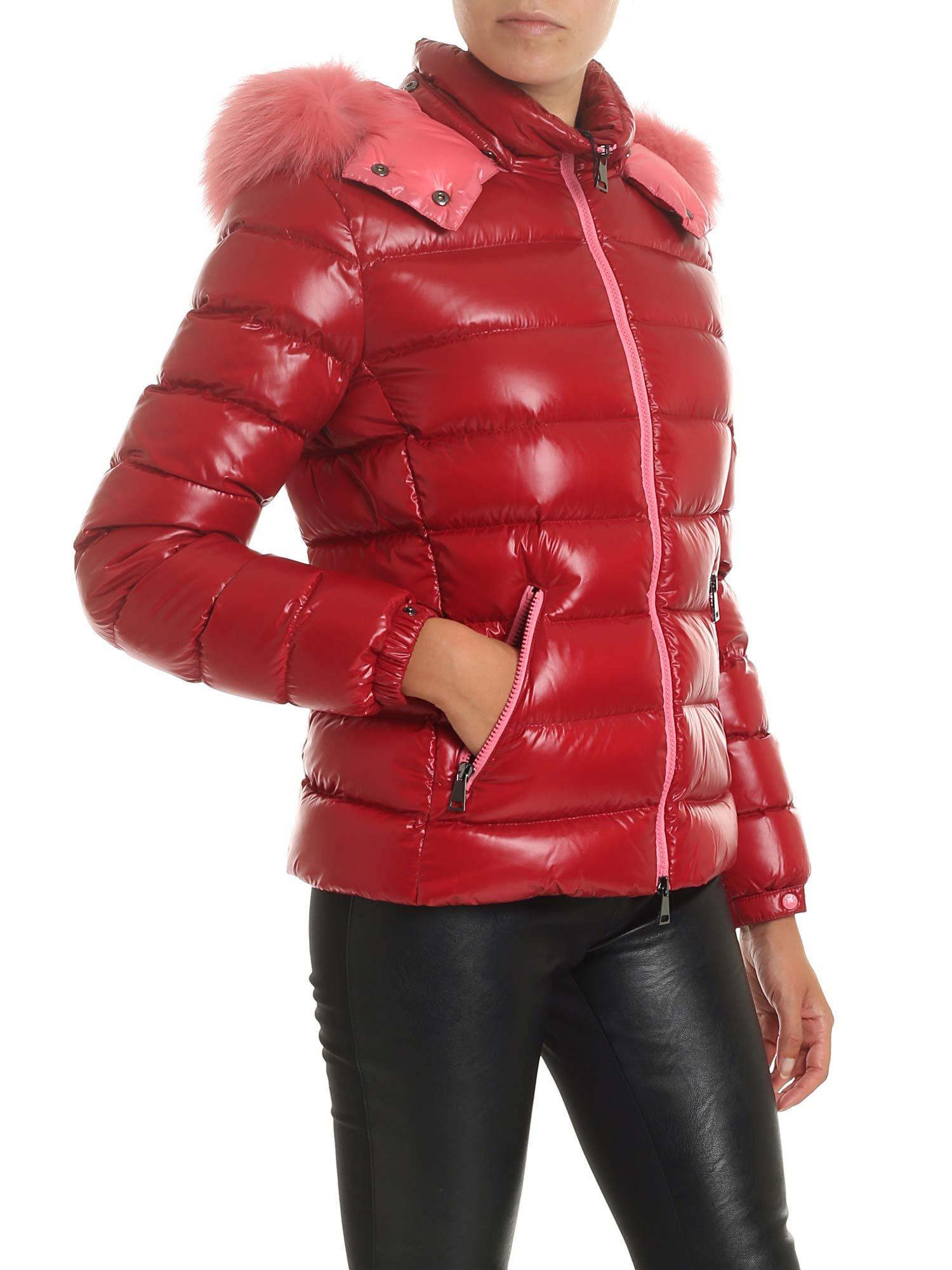 all red moncler jacket