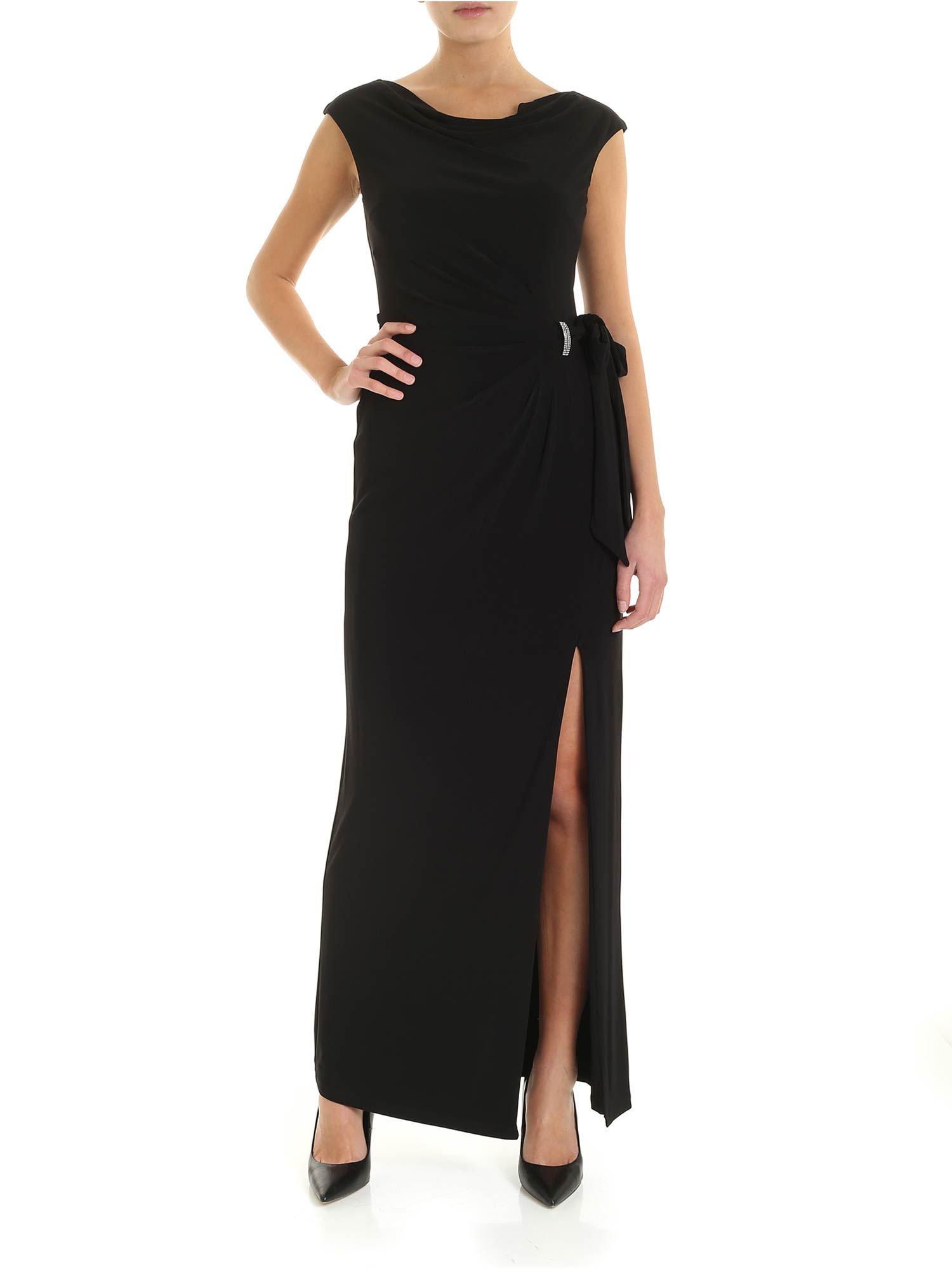 Ralph Lauren Long Dress in Black - Lyst