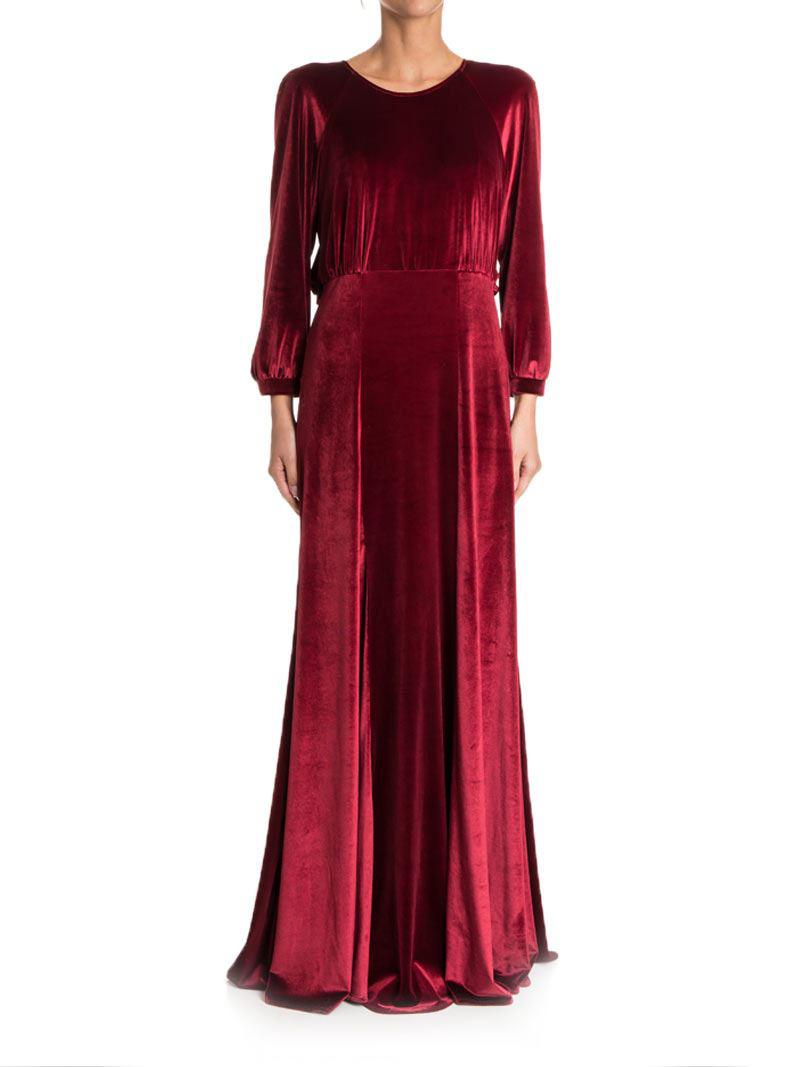 coral velvet dress