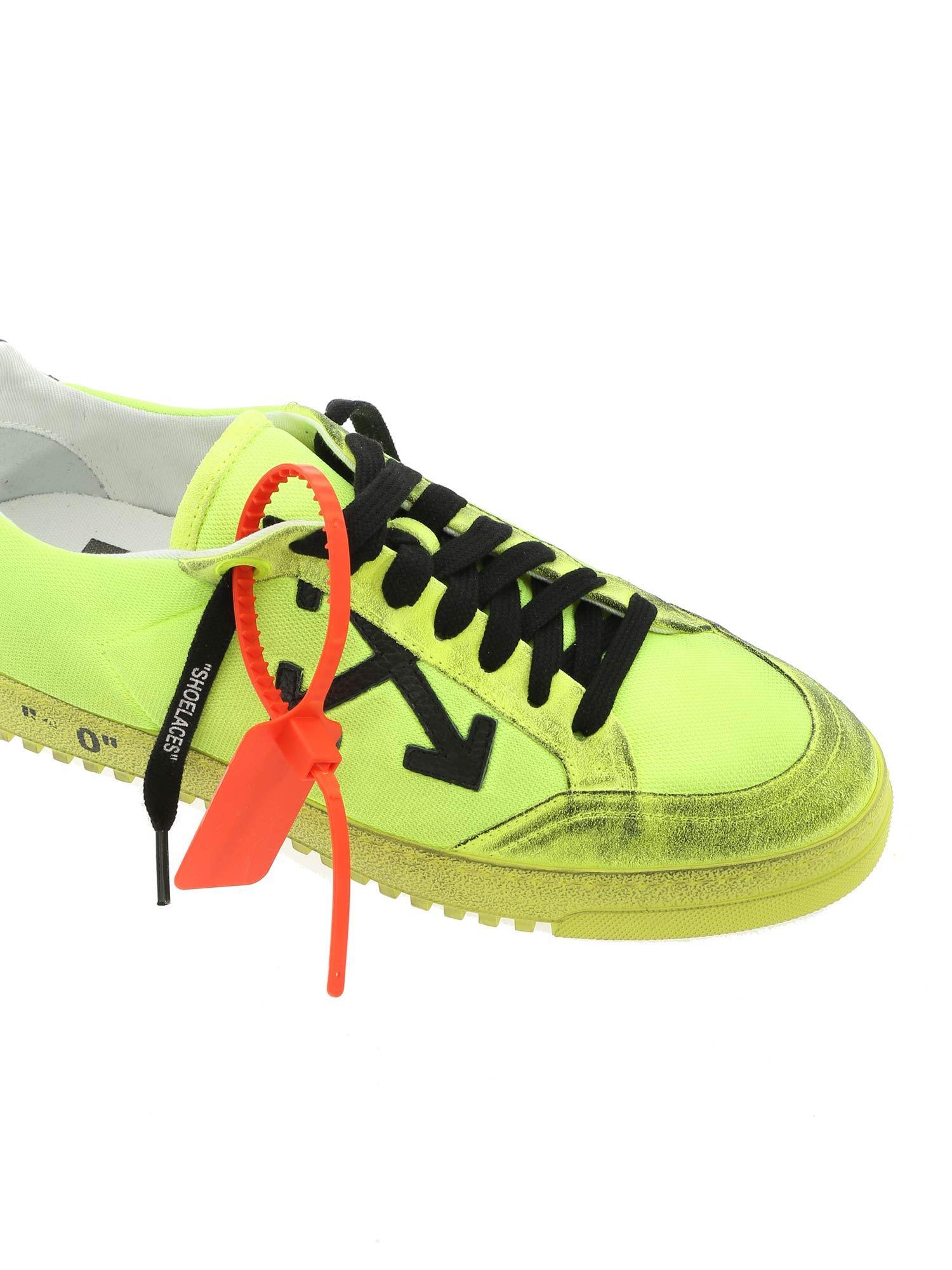 nike neon shoes off white