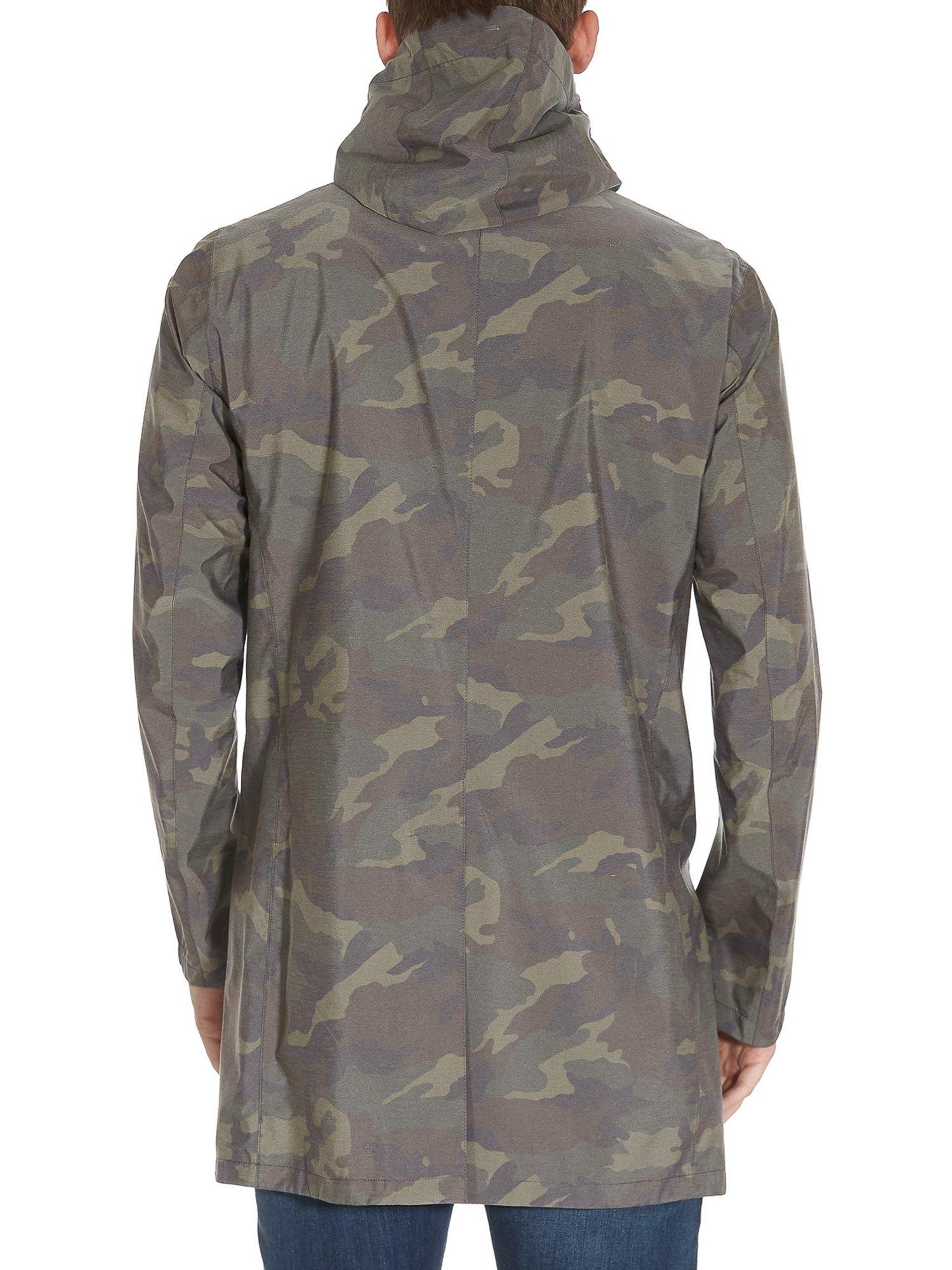 Herno Laminar Camouflage Raincoat in Gray for Men - Lyst