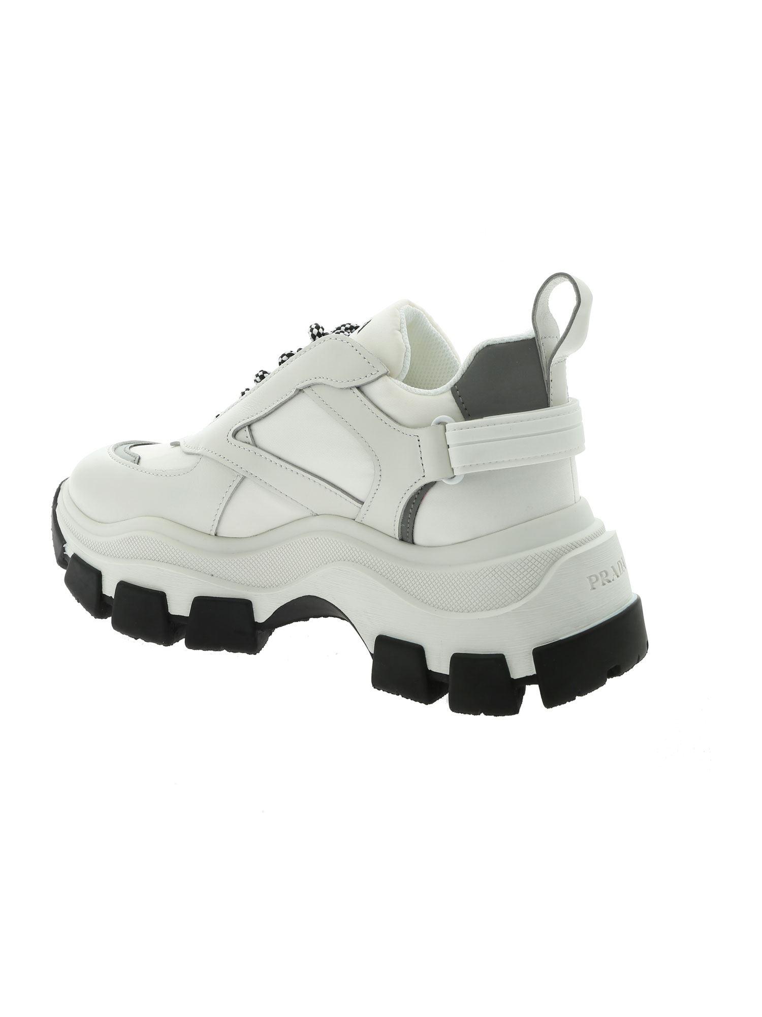 prada block sneakers black