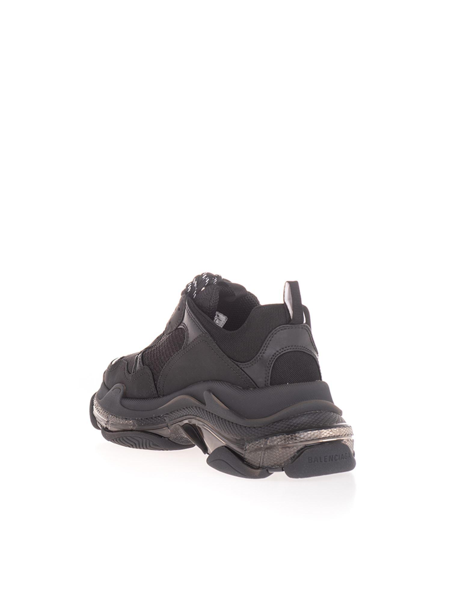mens black balenciaga triple s