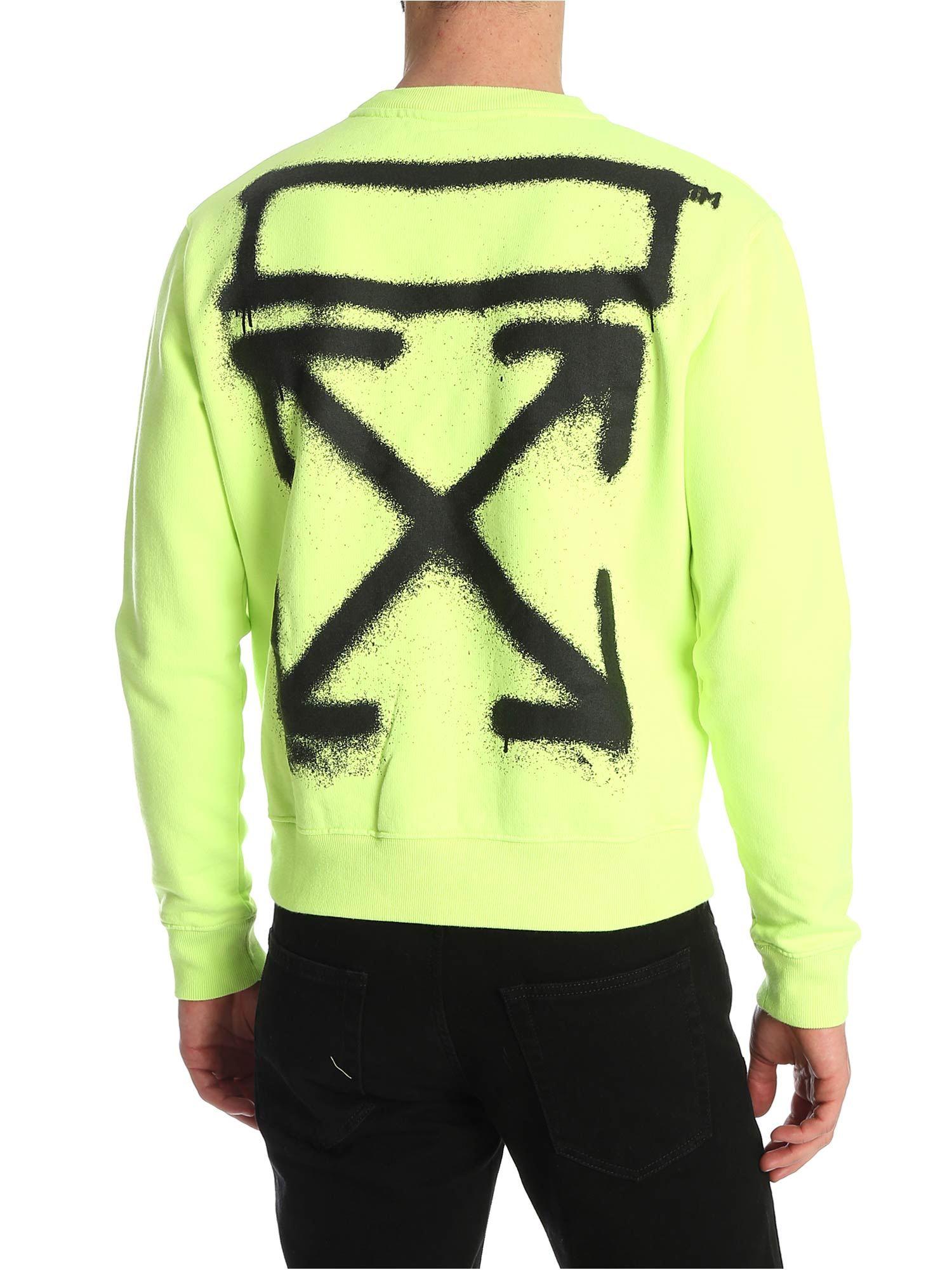 off white neon yellow hoodie