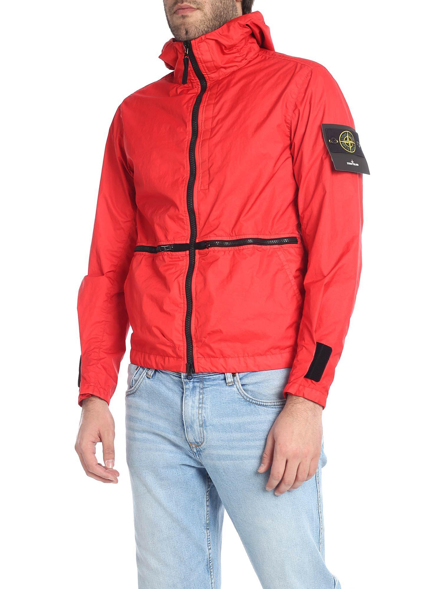 Stone Island Synthetic Membrana 3l Tc Jacket In Red for Men - Lyst