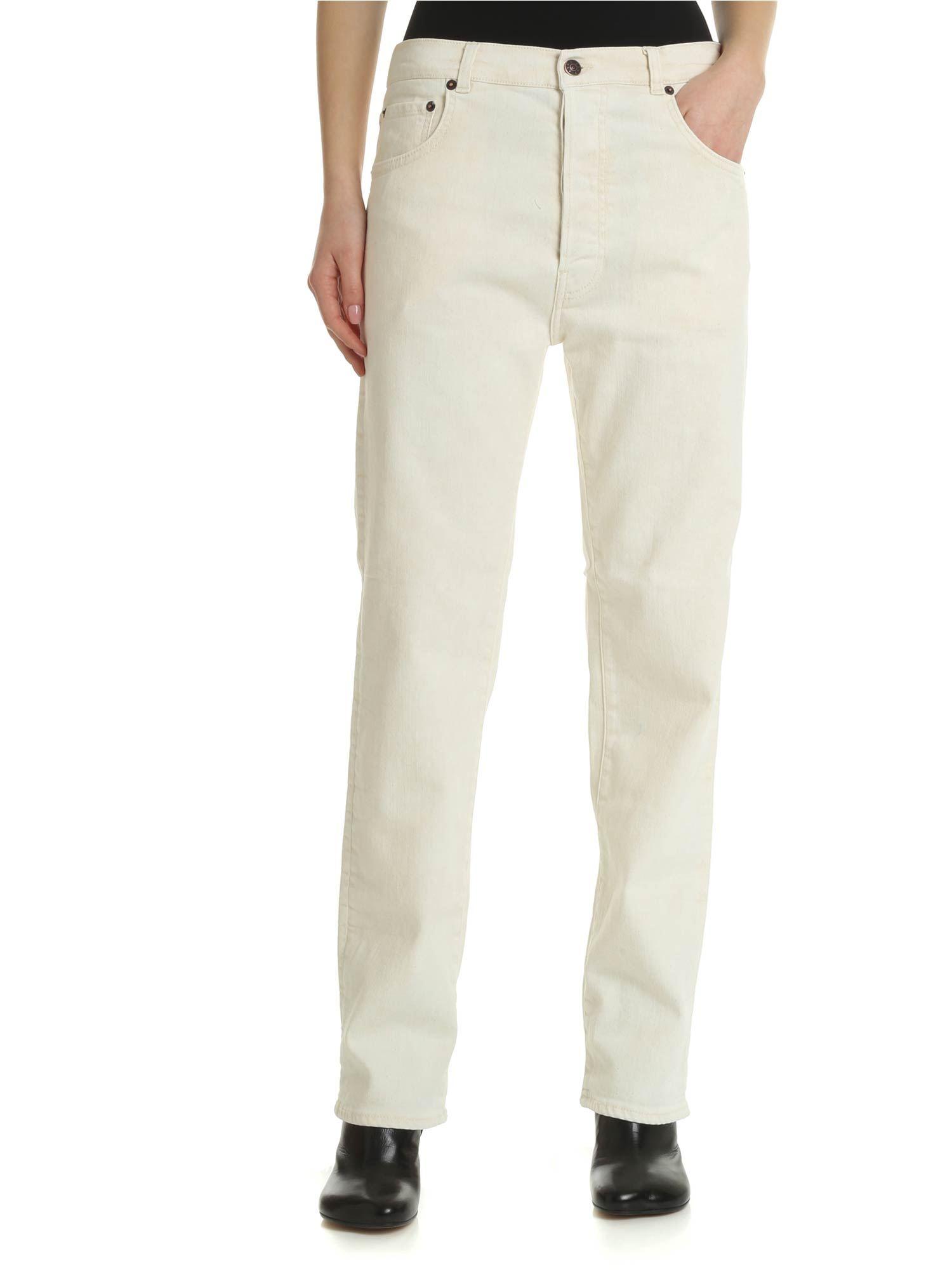 6397 Denim Ivorywhite Jeans With 5 Pockets Lyst