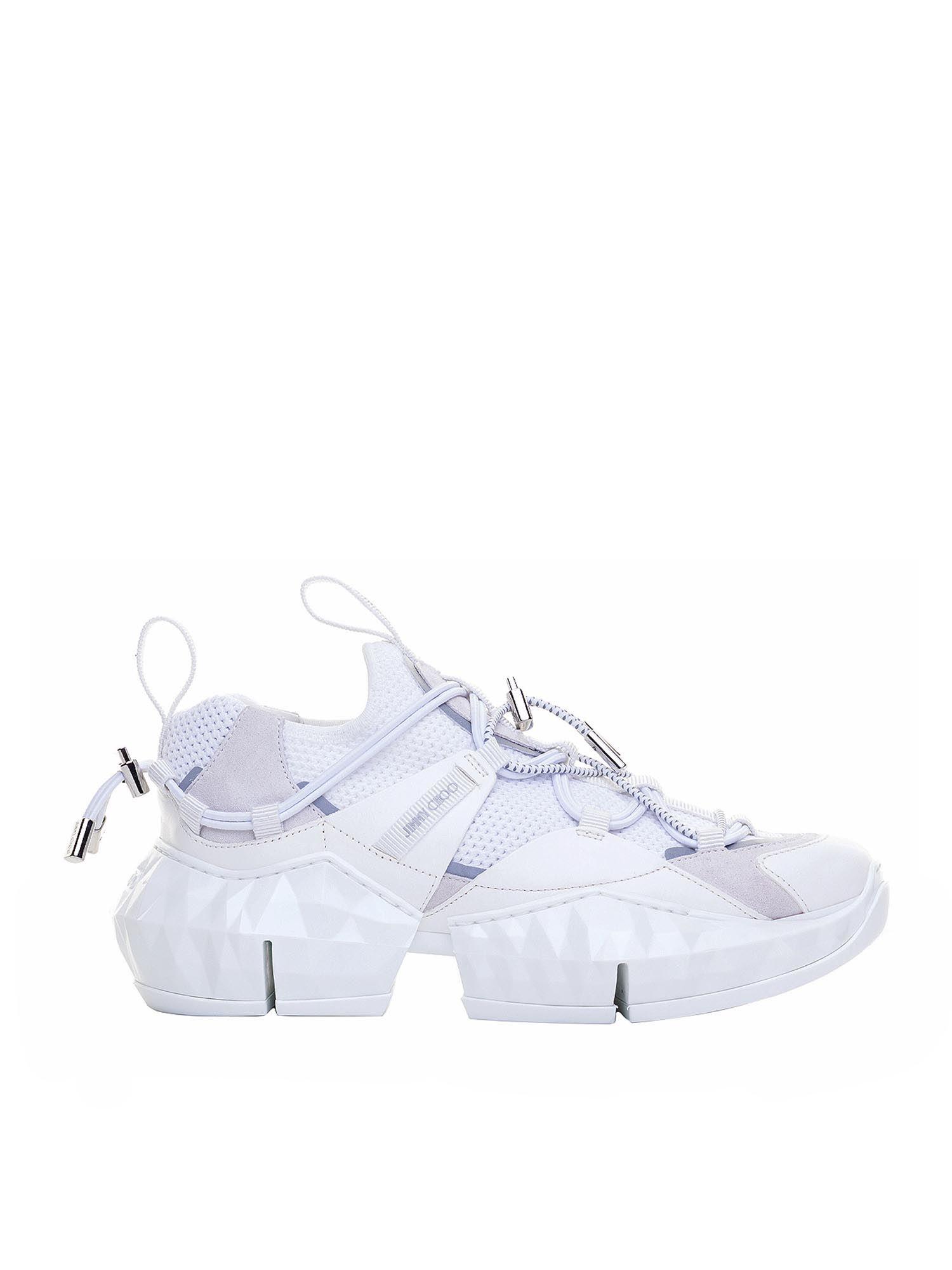 Jimmy Choo Diamond Trail Sneakers in White - Lyst